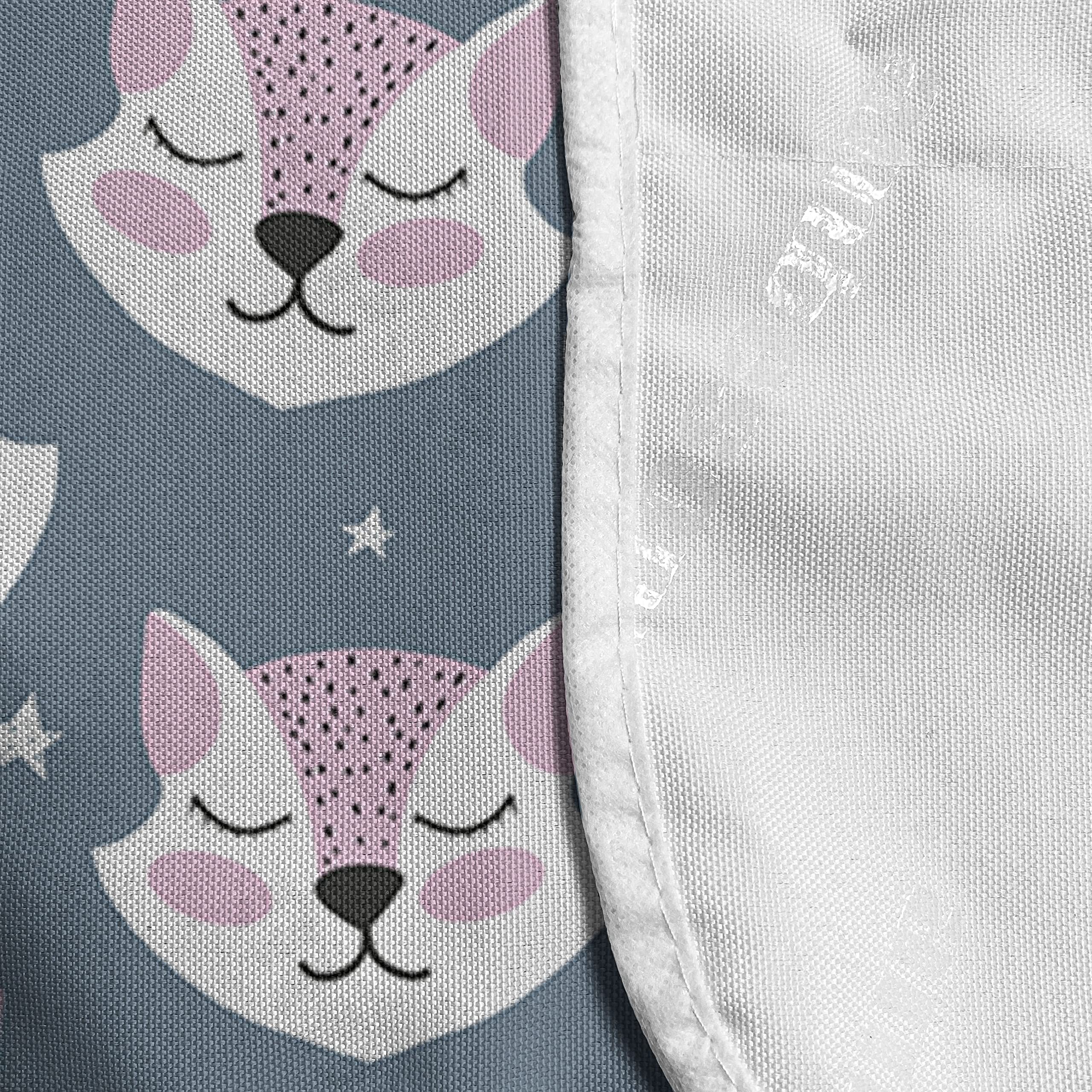 Ambesonne Fox Microwave Oven Cover - Water Resistant Kitchen Organizer with Pockets, Scandinavian Style Sleeping Fox Design with Sky Stars, 36