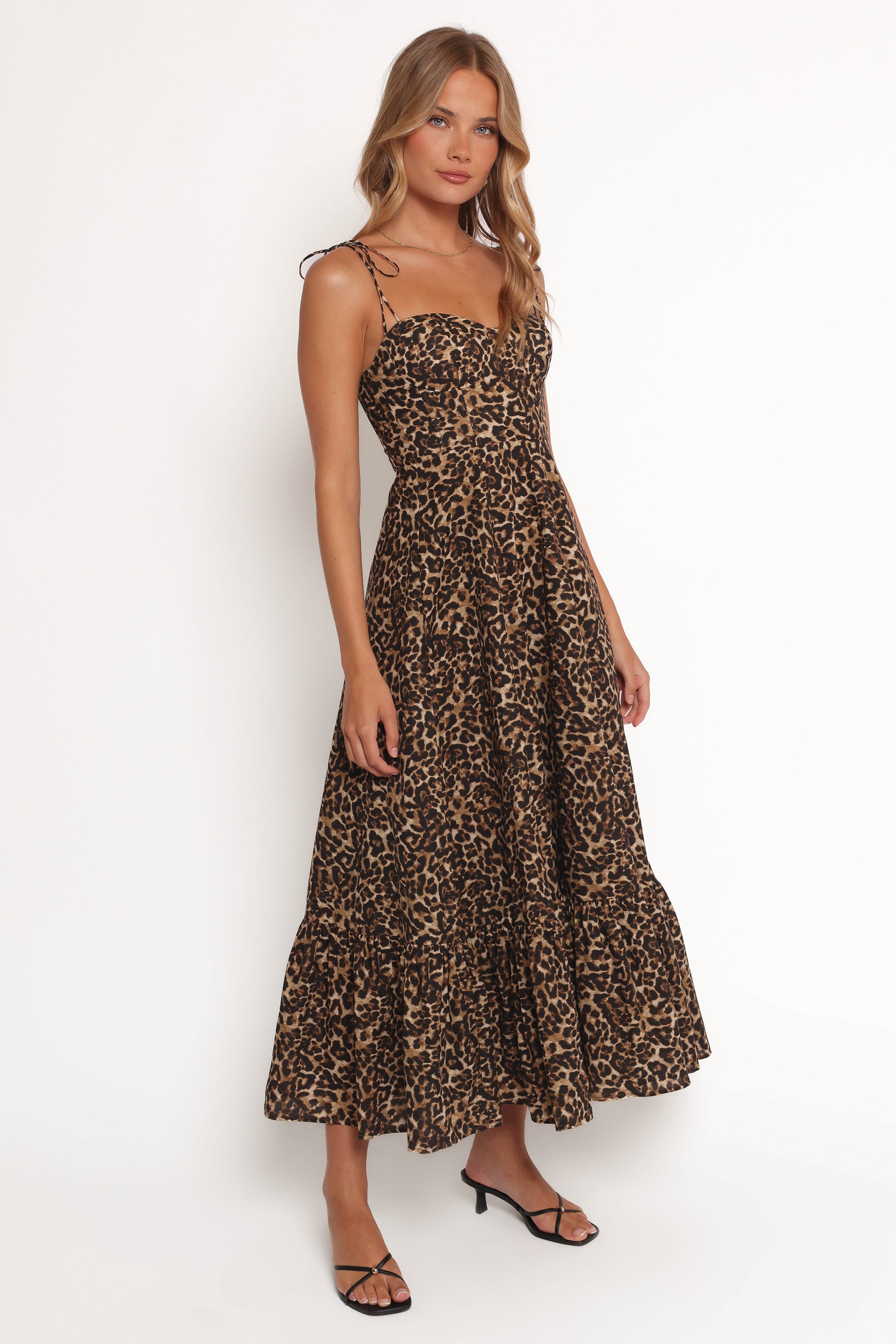 Ayana Midi Dress - Leopard Print Flowy Summer Dress for Women | Casual & Party Wear | Perfect for Beach, Date Night & Office Outfits