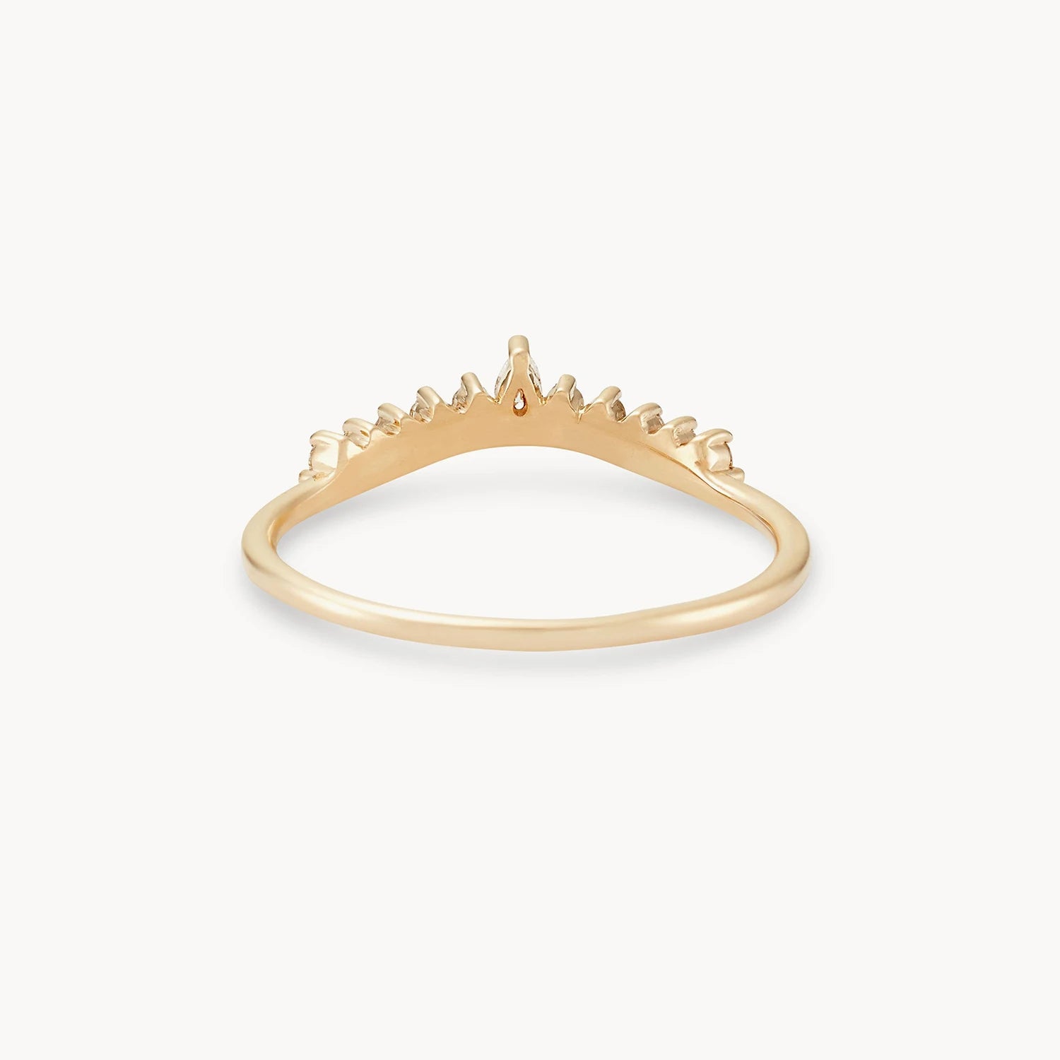 14K Yellow Gold Sunbeam Ring with White Diamonds - Elegant Jewelry for Weddings, Anniversaries & Special Occasions