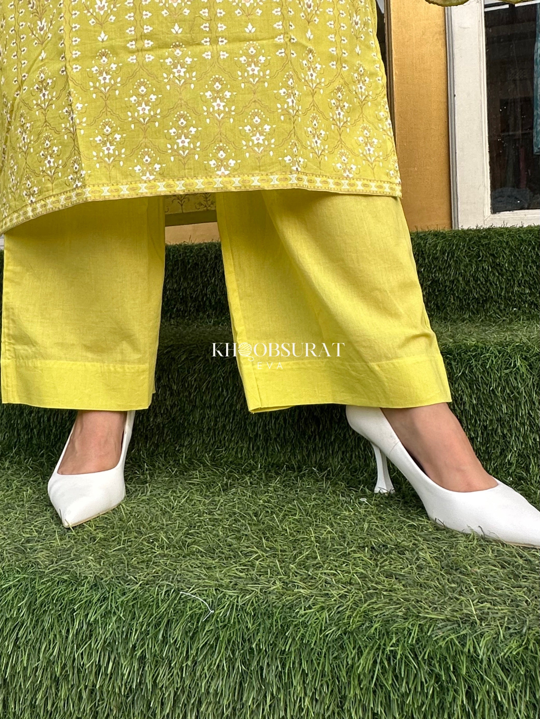 FREYA Yellow Embroidered Kurta Suit Set for Women | Traditional Indian Ethnic Wear | Perfect for Festivals, Weddings & Special Occasions