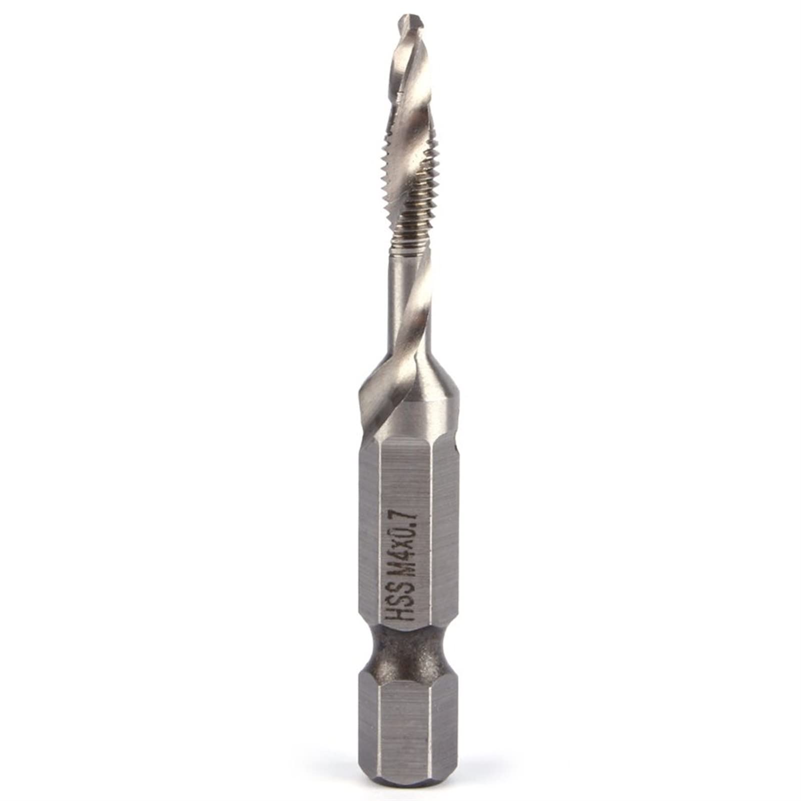 HSS Metric Drill and Tap Set 6pcs (M3-M10) - High Speed Steel Screw Taps, Countersink & Deburr Bits for Power Tools | Perfect for Metalworking, Woodworking, and DIY Home Improvement Projects