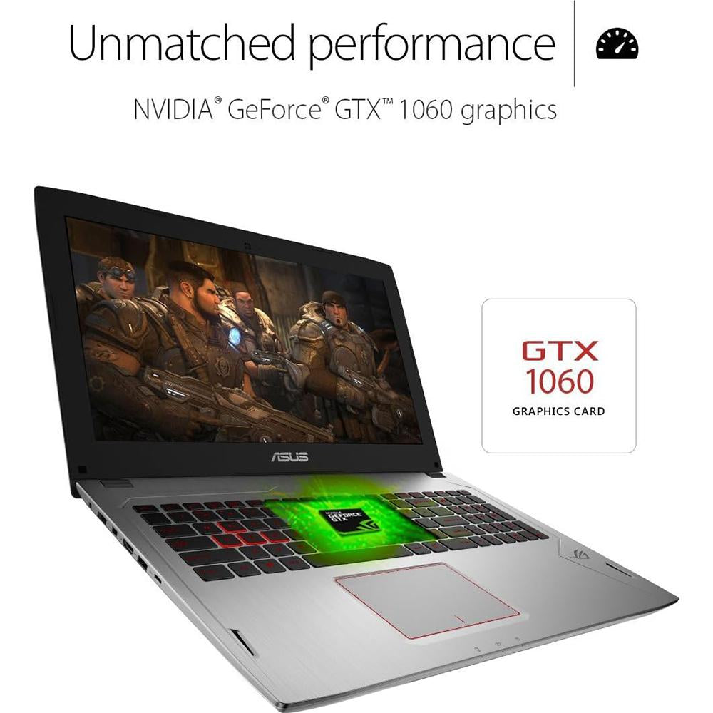 ASUS ROG GL502VM Gaming Laptop - Intel Core i7-7700HQ 2.8GHz, 16GB RAM, 128GB SSD + 1TB HDD, 15.6