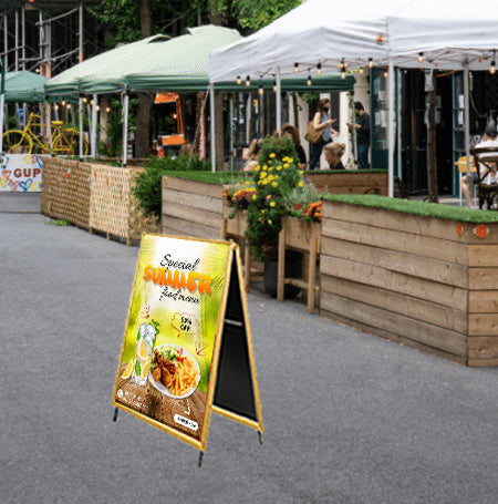 48x60 Wooden A-Frame Sign Holder with 1 1/4