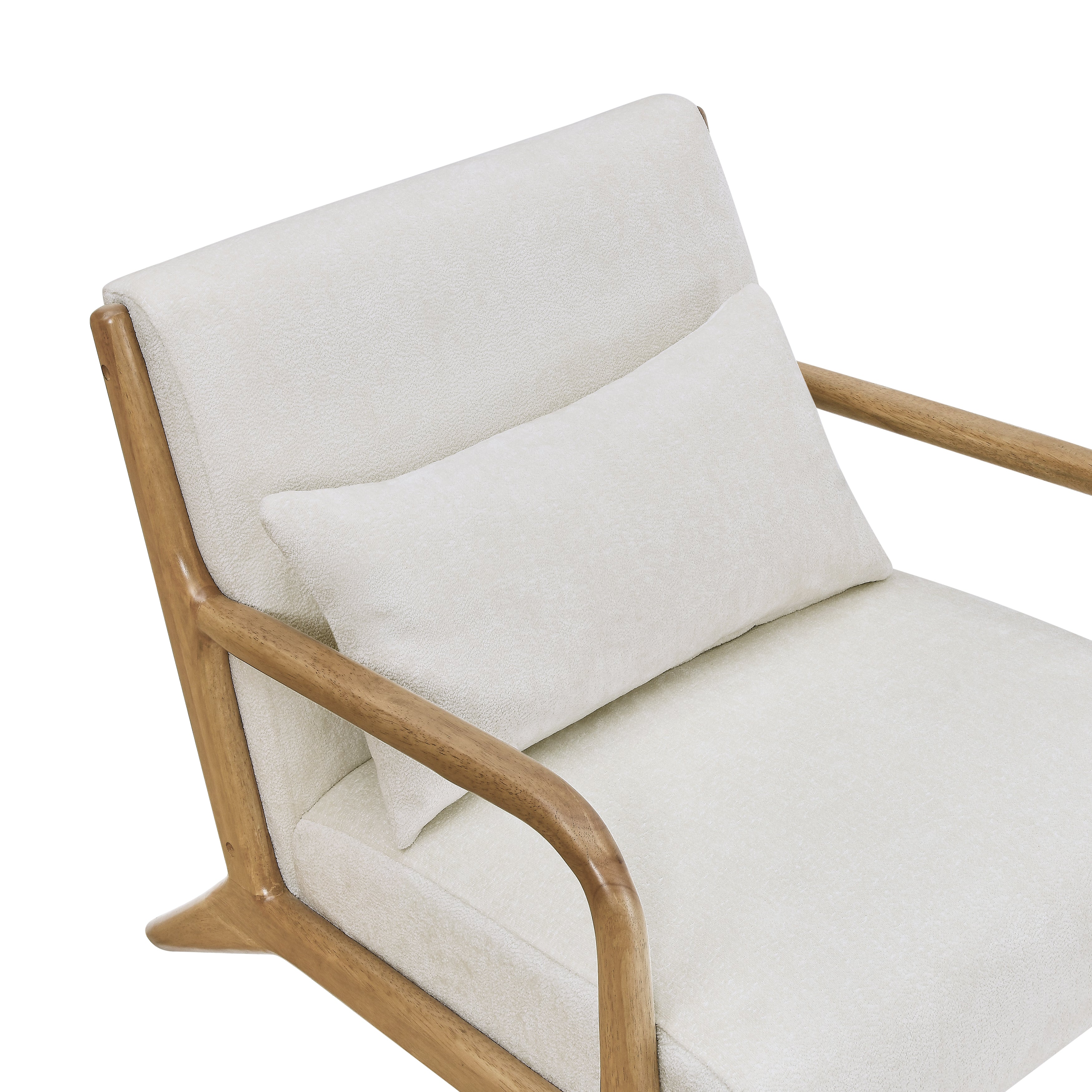 Mid Century Modern Accent Chair with Removable Lumbar Pillow - Roundhill Furniture Eterna - Perfect for Living Room, Bedroom & Office Decor