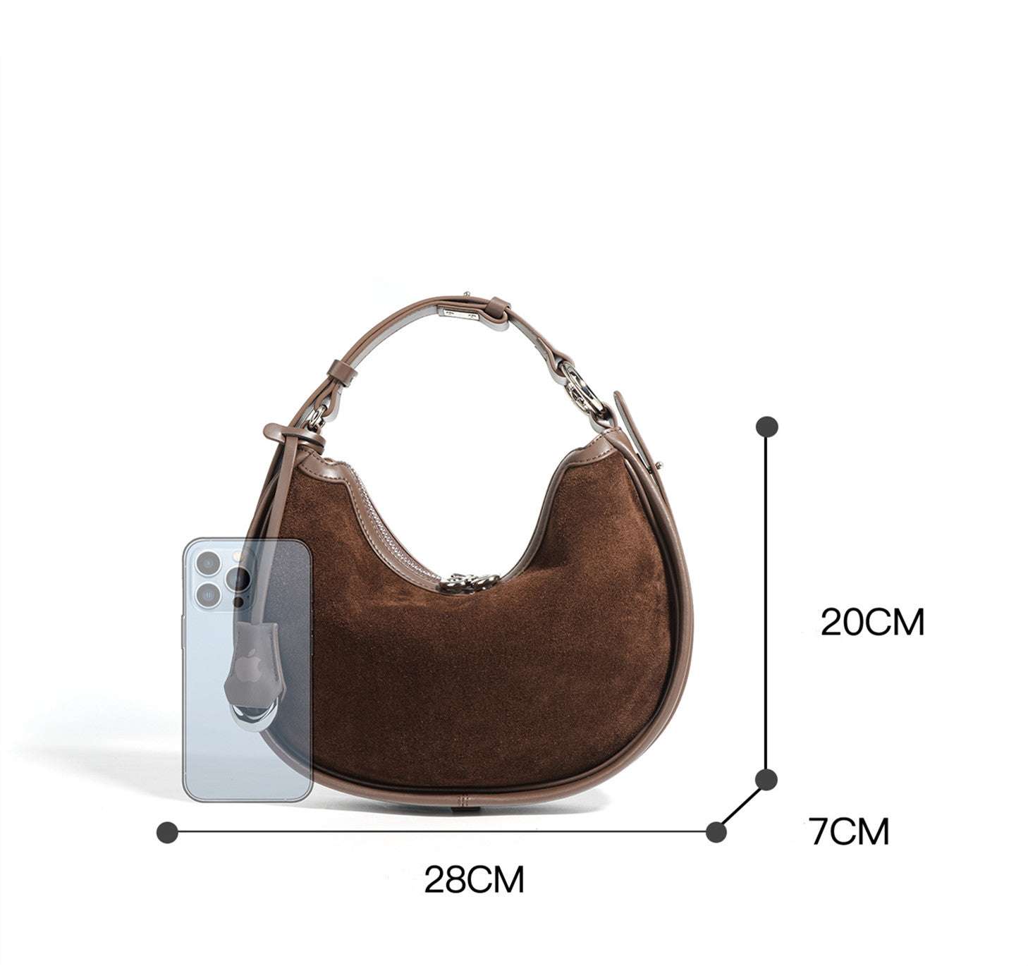Stylish Leather Half Moon Crossbody Bag for Women - Trendy Boho Shoulder Purse - Perfect for Date Nights, Travel & Everyday Use
