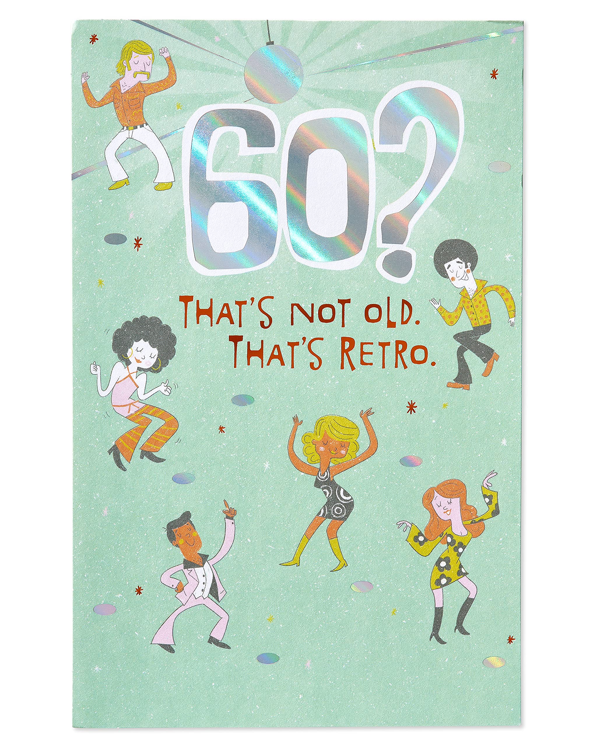 American Greetings 60th Birthday Card - Vintage Retro Design for Milestone Celebrations | Perfect for Parties, Gifts & Special Occasions