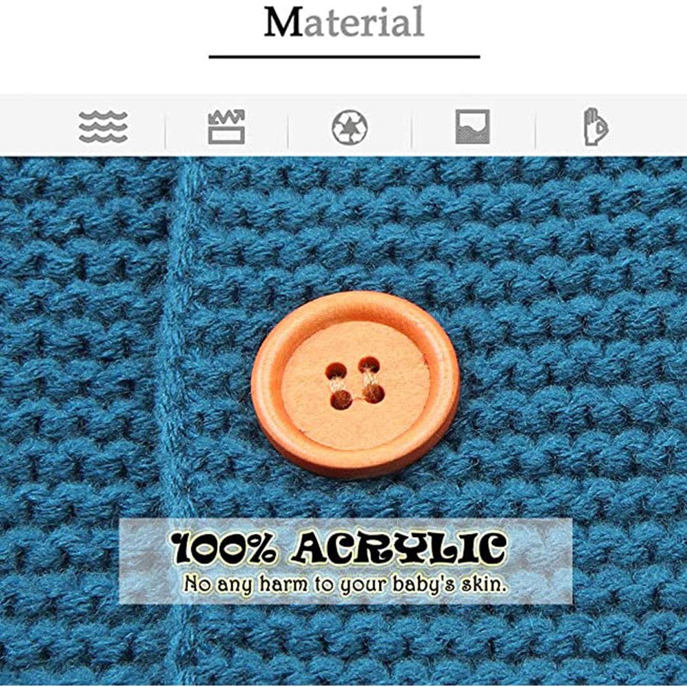Soft Cozy Baby Knit Pullover - Long Sleeve Toddler Sweater for Boys & Girls - Playtime & Outings