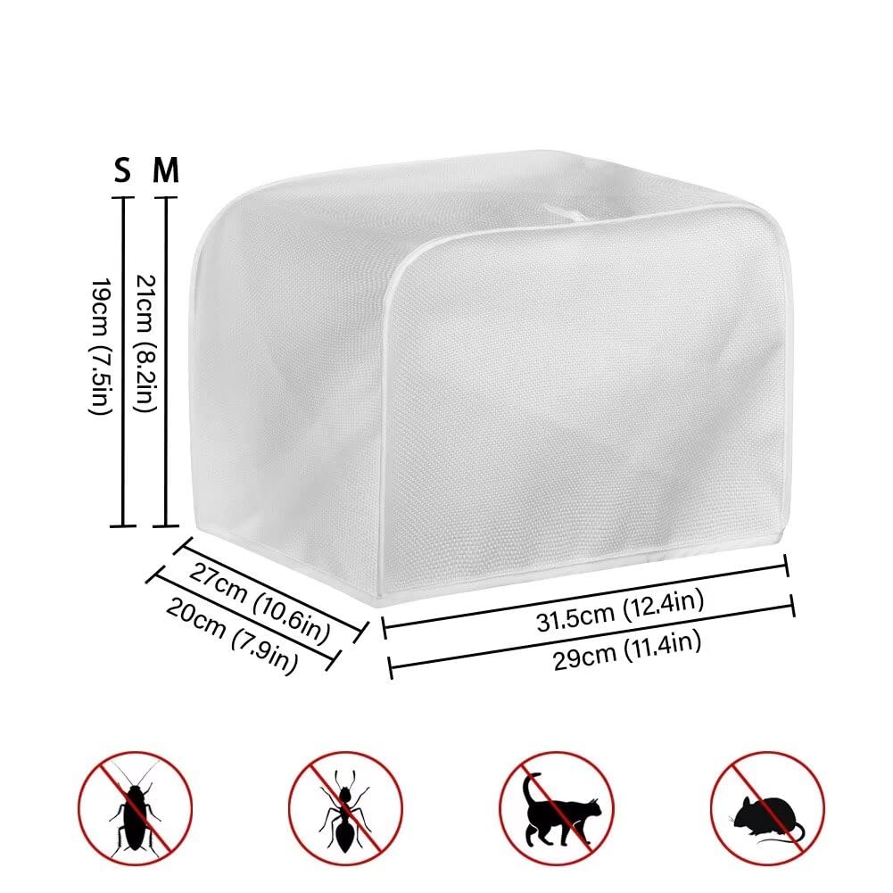 Mumeson Cow Sunflower Toaster Cover for 2 Slice Toaster Oven - Kitchen Appliance Dust Protector for Bread Maker & Small Appliances - Perfect for Farmhouse & Country Style Kitchen Decor