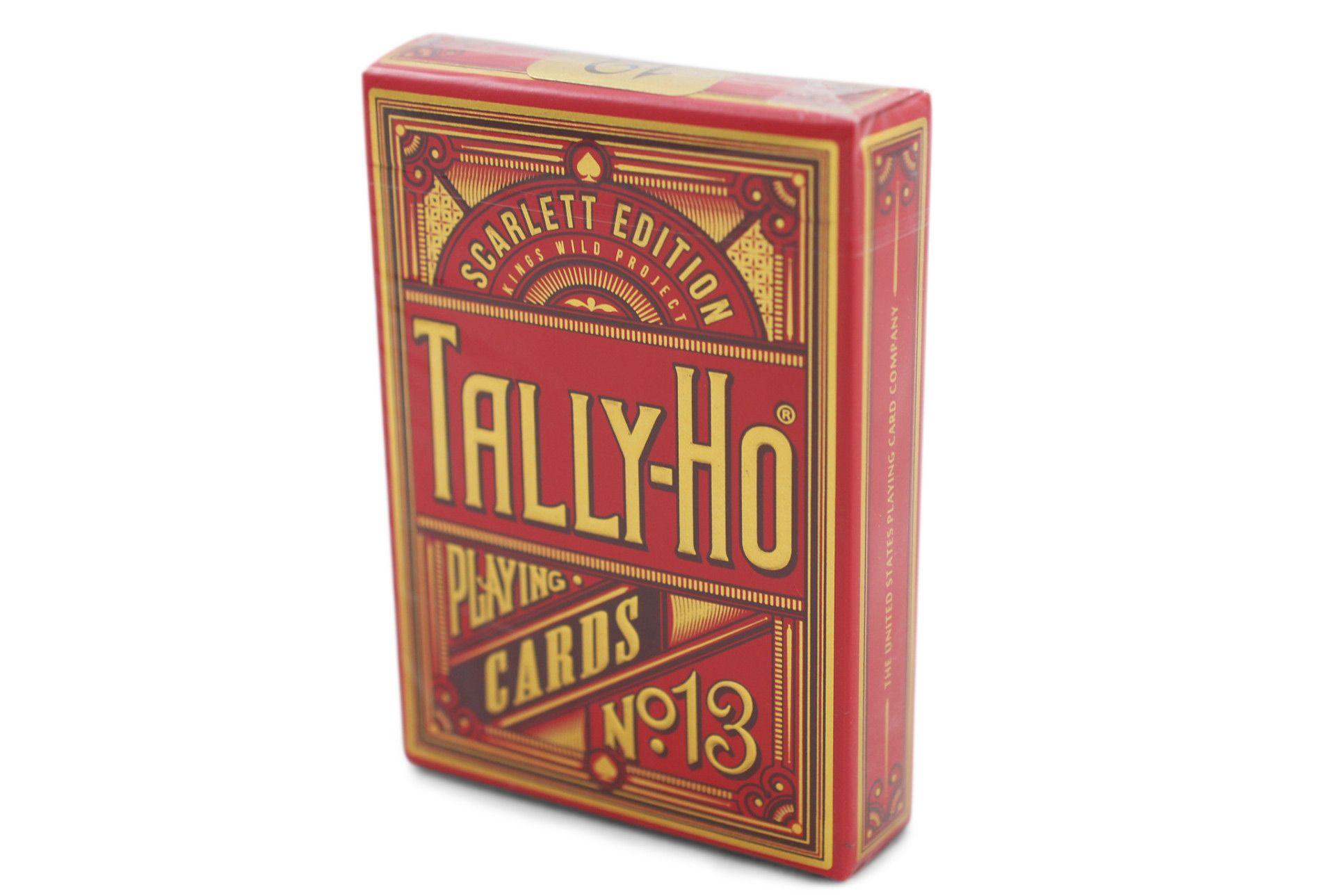 Scarlett Tally Ho Playing Cards - Premium Poker Size Deck for Magic Tricks, Cardistry & Casino Night - Perfect for Card Games, Collectors & Professional Performers