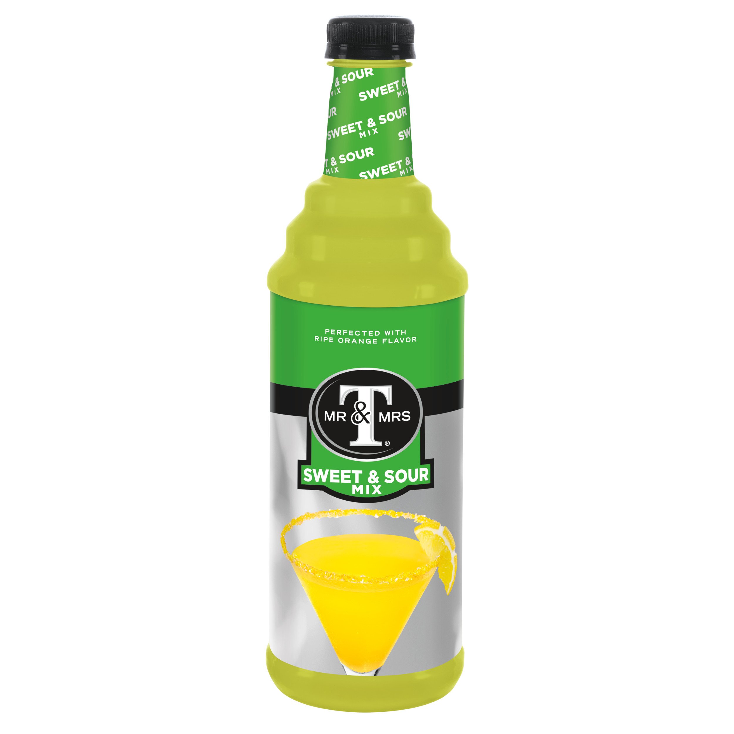 Mr & Mrs T Sweet & Sour Mix - 1 Liter Bottles (Pack of 12) | Perfect for Cocktails, Mocktails & Party Drinks | Bar & Home Mixing Essential