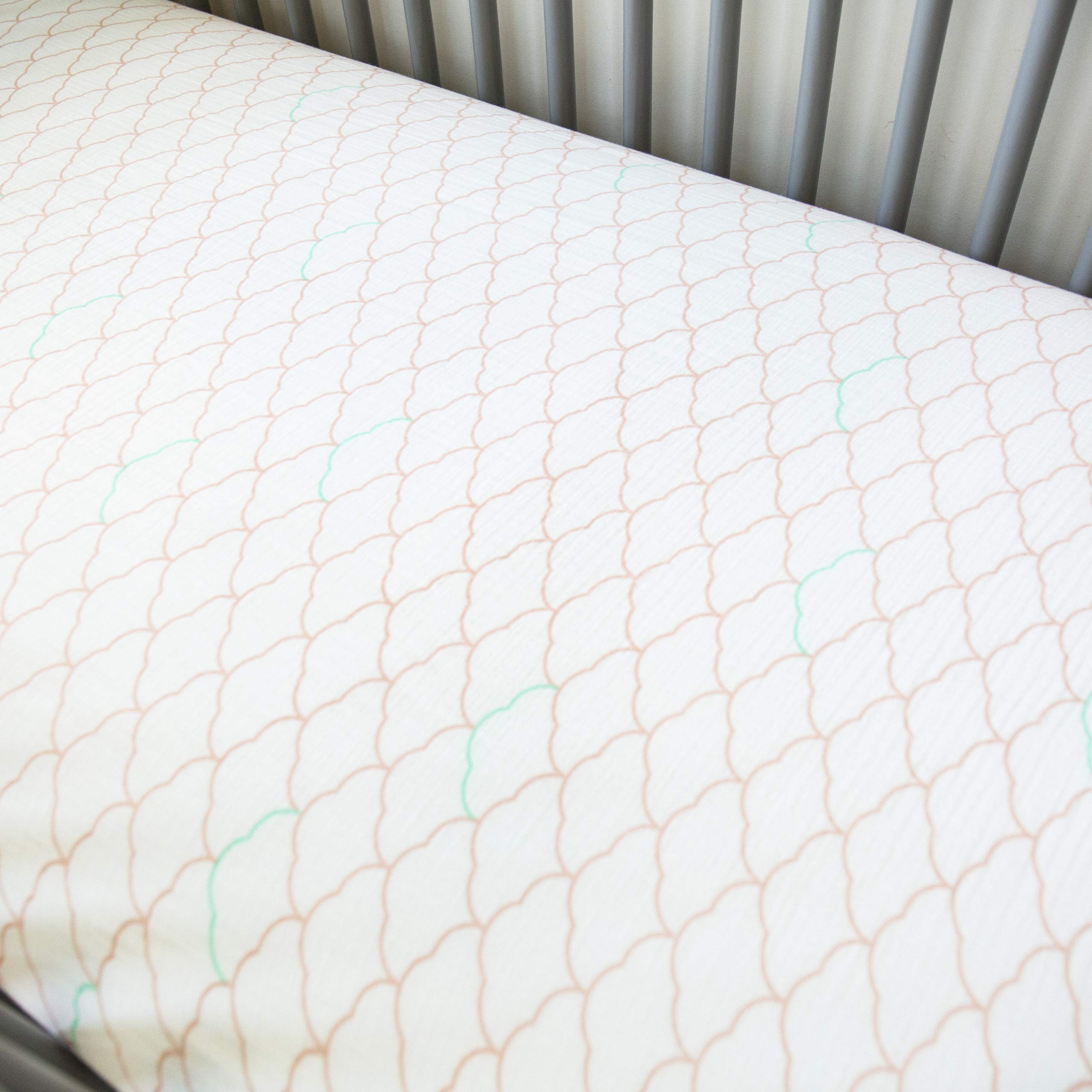 Organic Muslin Cotton Mini Crib Sheets 2-Pack - Ultra Soft & Breathable Baby Bedding for 24