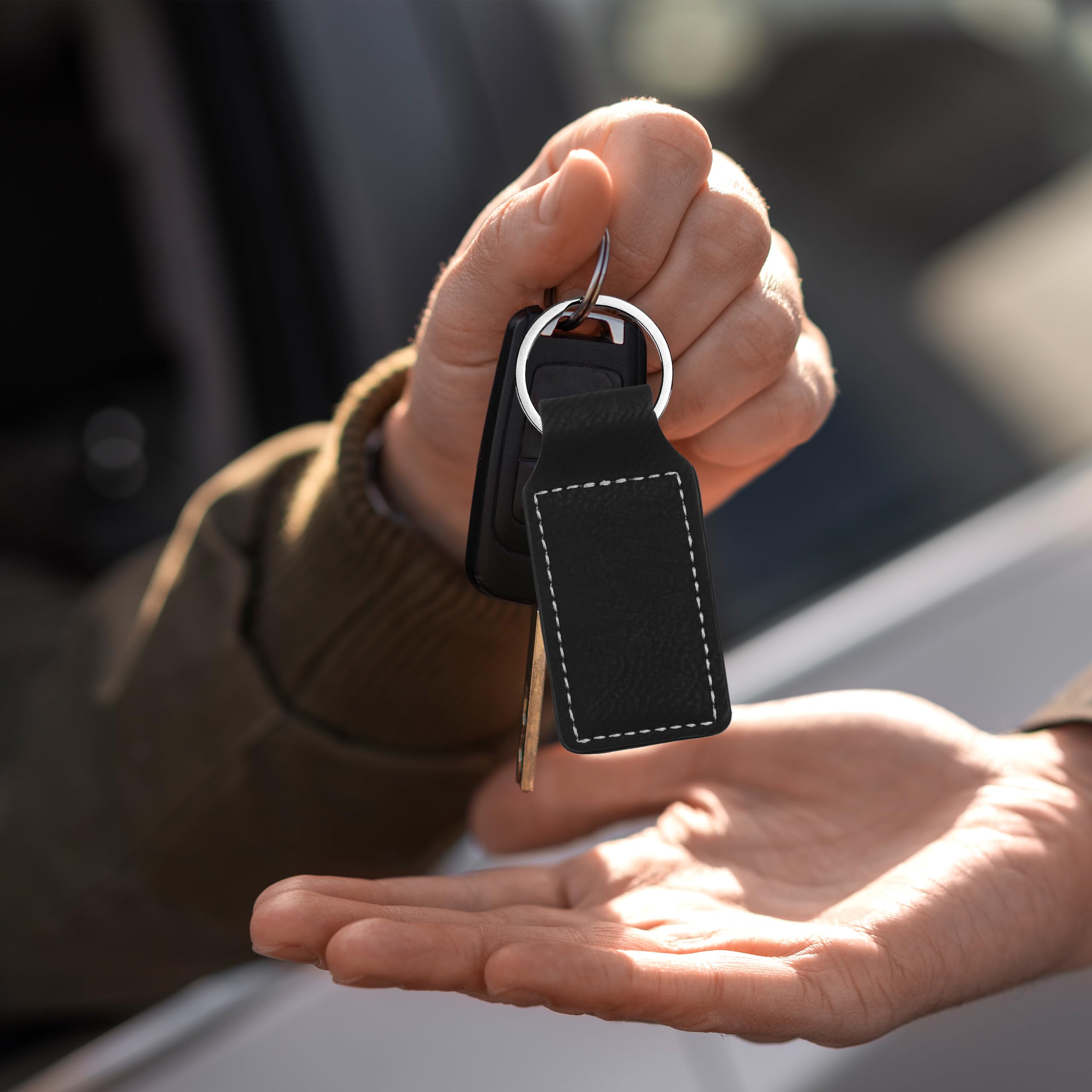 LaserGram Custom Engraved Rectangle Keychain - Karate Man Design - Perfect for Martial Arts Enthusiasts & Gift Giving