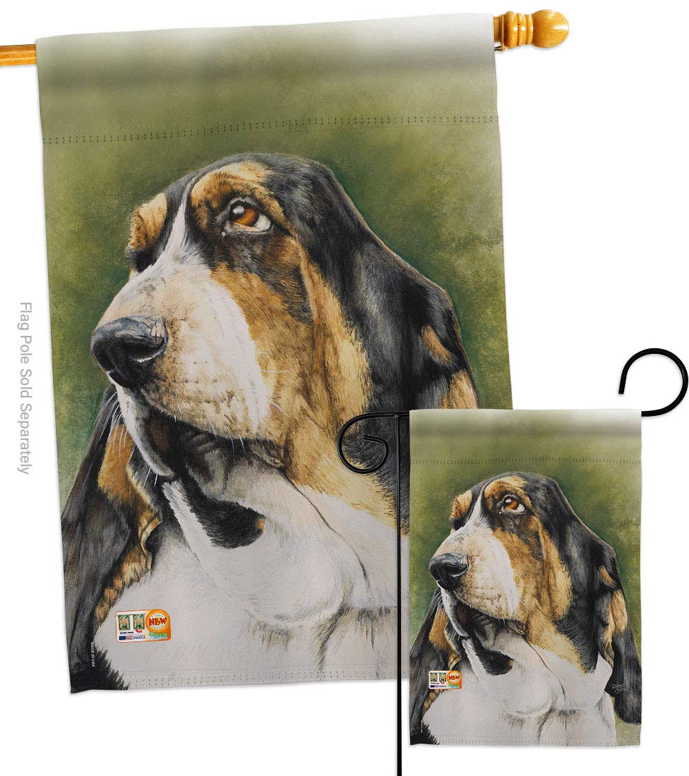 Basset Hound Decorative Flags Set for Home & Garden - 28