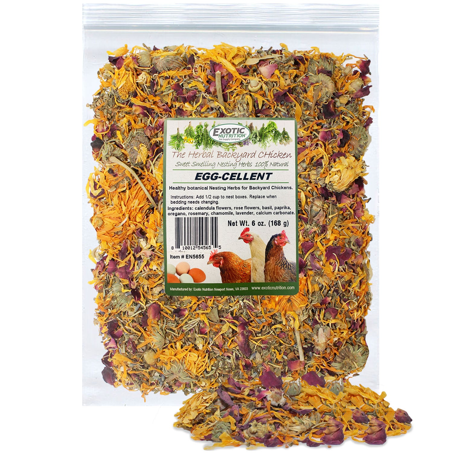 Premium Eggcellent Chicken Nesting Herbs - Natural Backyard Chicken Treat for Healthy Eggs & Happy Hens - Perfect for Coop Enrichment & Poultry Care