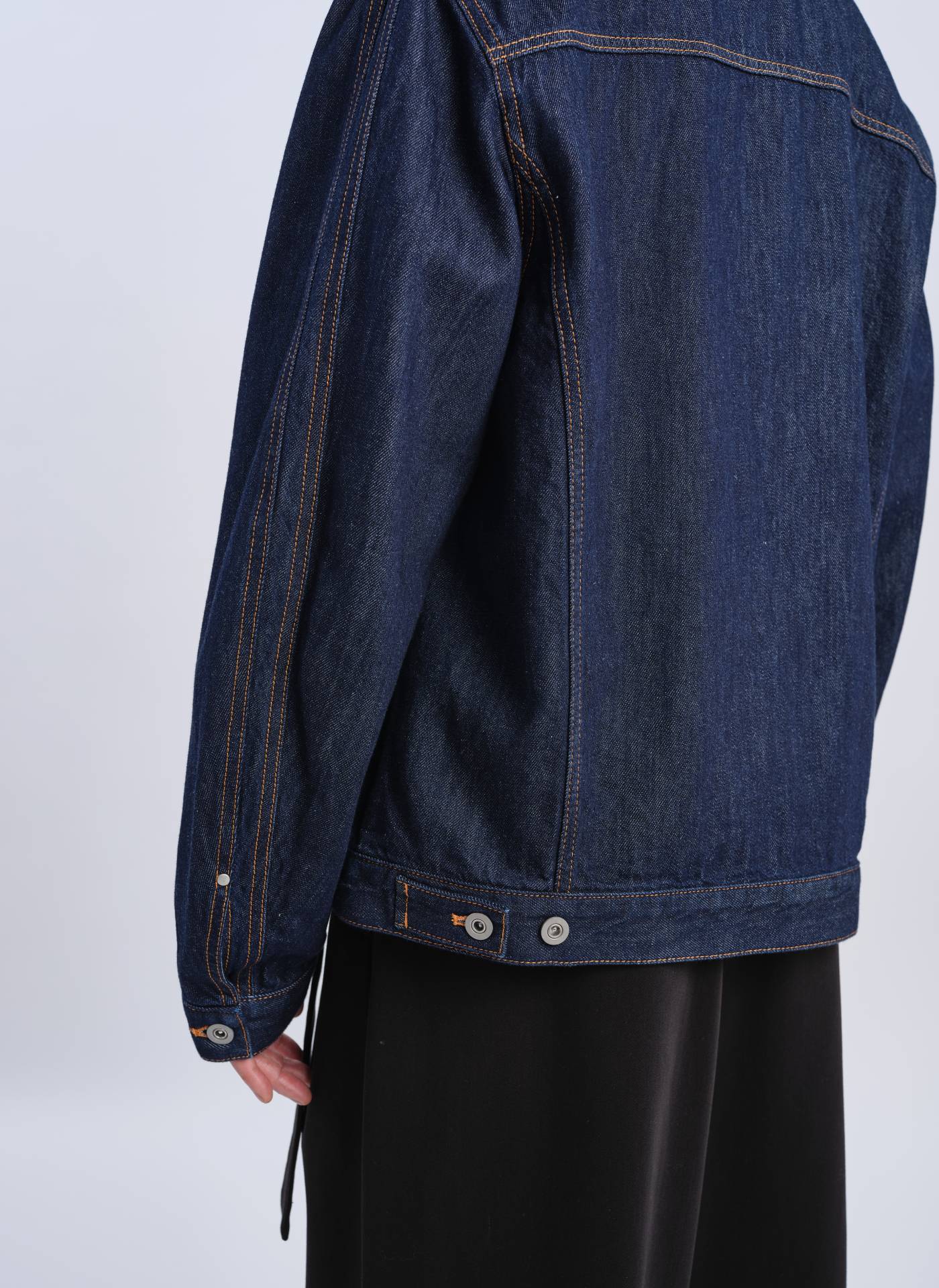 Indigo Cotton Linen Denim Jacket for Women - Vintage Washed Denim Coat with Button Front - Casual Outerwear for Spring, Fall & Travel