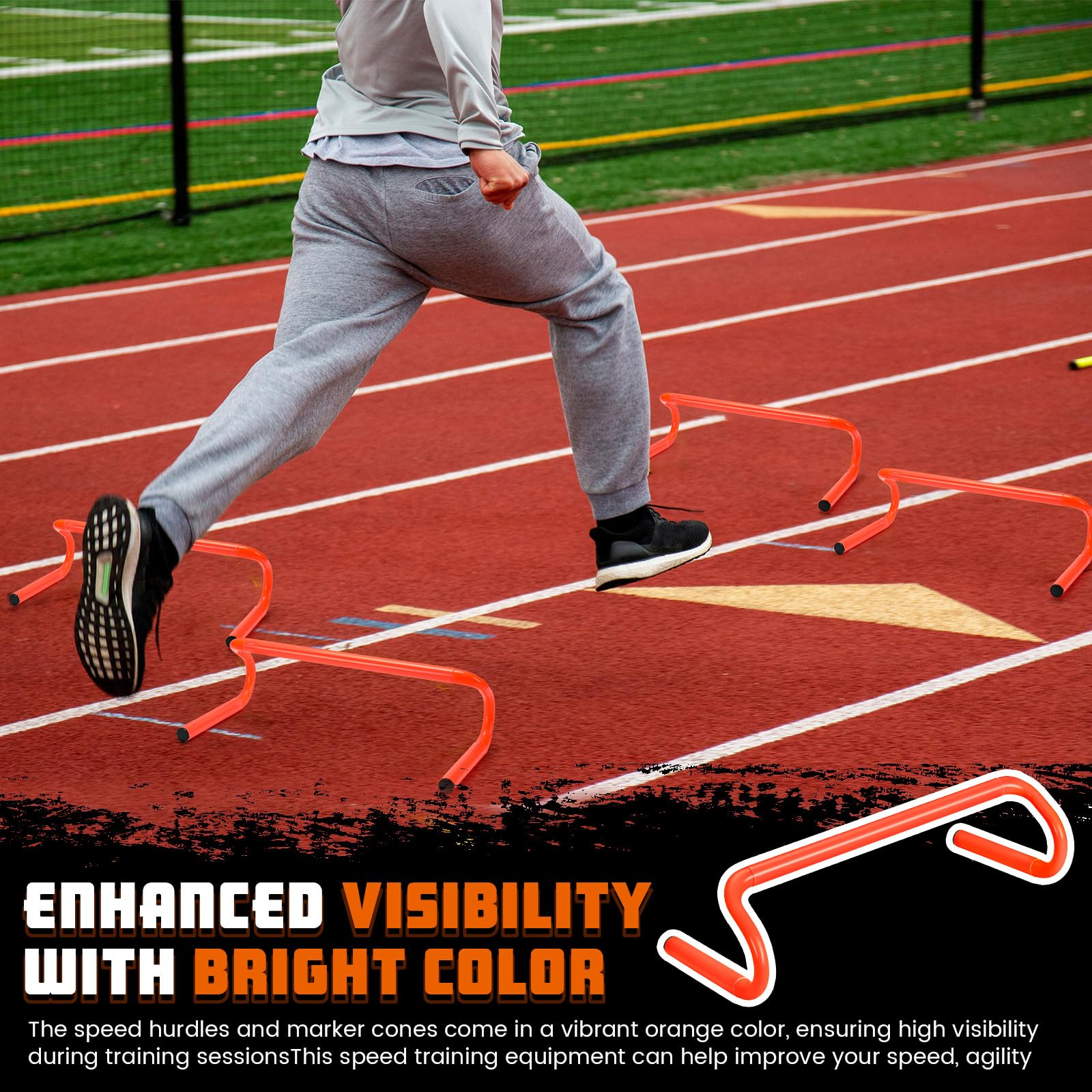5 Pcs Speed Agility Hurdles - Detachable Training Equipment for Soccer, Basketball & Plyometric Drills