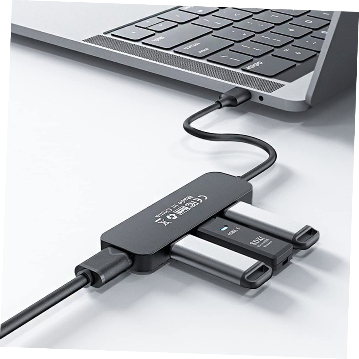 OSALADI 4-Port USB 2.0 Hub for Laptop & Computer - High-Speed USB Splitter, Multi-Port USB Extender Adapter for PC, MacBook, Notebook (Perfect for Office, Home, Gaming & Charging Multiple Devices)