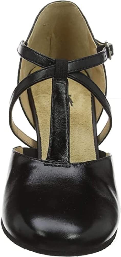 Broadway Cabaret T-Strap Heels - 2.5 Inch Chunky Heel Women's Dance Shoes in Black | Perfect for Swing Dancing, Vintage Shows & Night Out