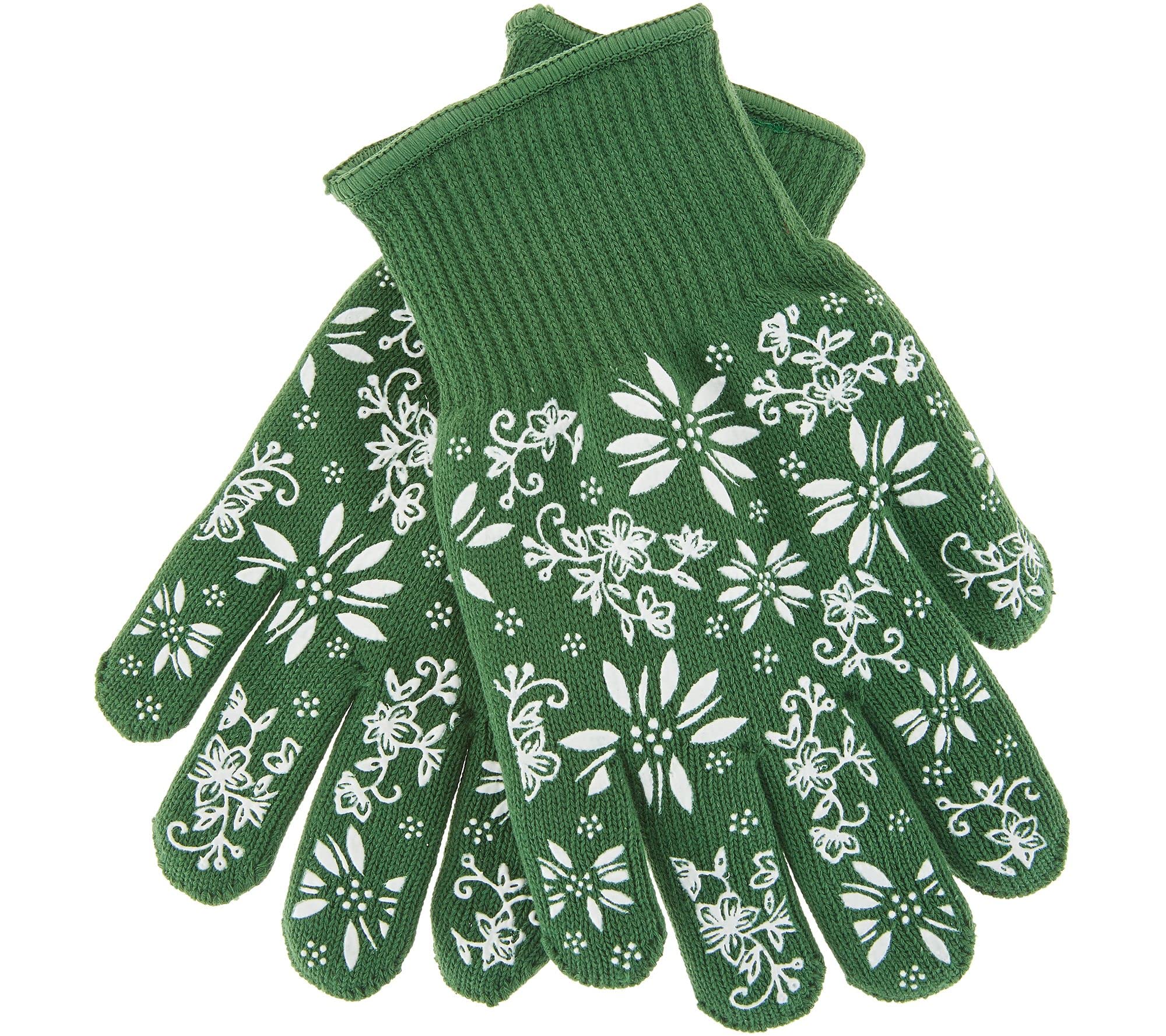 Temp-tations Ovenware 2-Piece Heat Resistant Oven Gloves - Cotton & Silicone Mittens for Baking, Grilling, Cooking (Small, Green) - Perfect for Kitchen, BBQ, and Holiday Baking