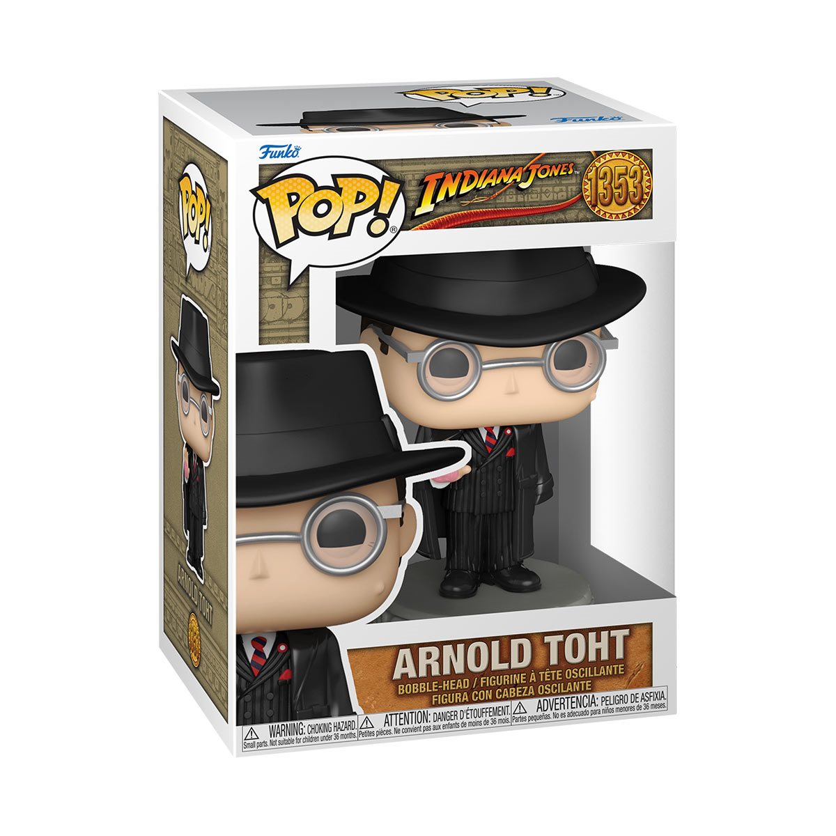 Indiana Jones Raiders of the Lost Ark Arnold Toht Pop! Vinyl Figure #1353 - Funko Pop Collectible for Movie Fans & Gift Idea