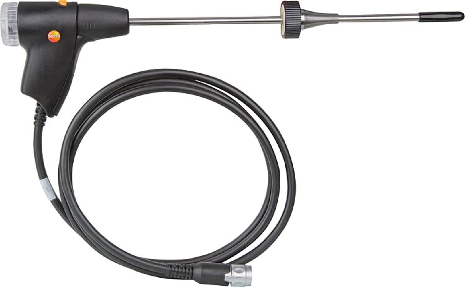Testo 0600 9761 High Temperature Flue Gas Probe - 7' Hose, 500°C Heat Resistant, 8mm x 300mm for 327-2 Flue Gas Analyzer | Perfect for HVAC, Boiler & Industrial Emission Testing