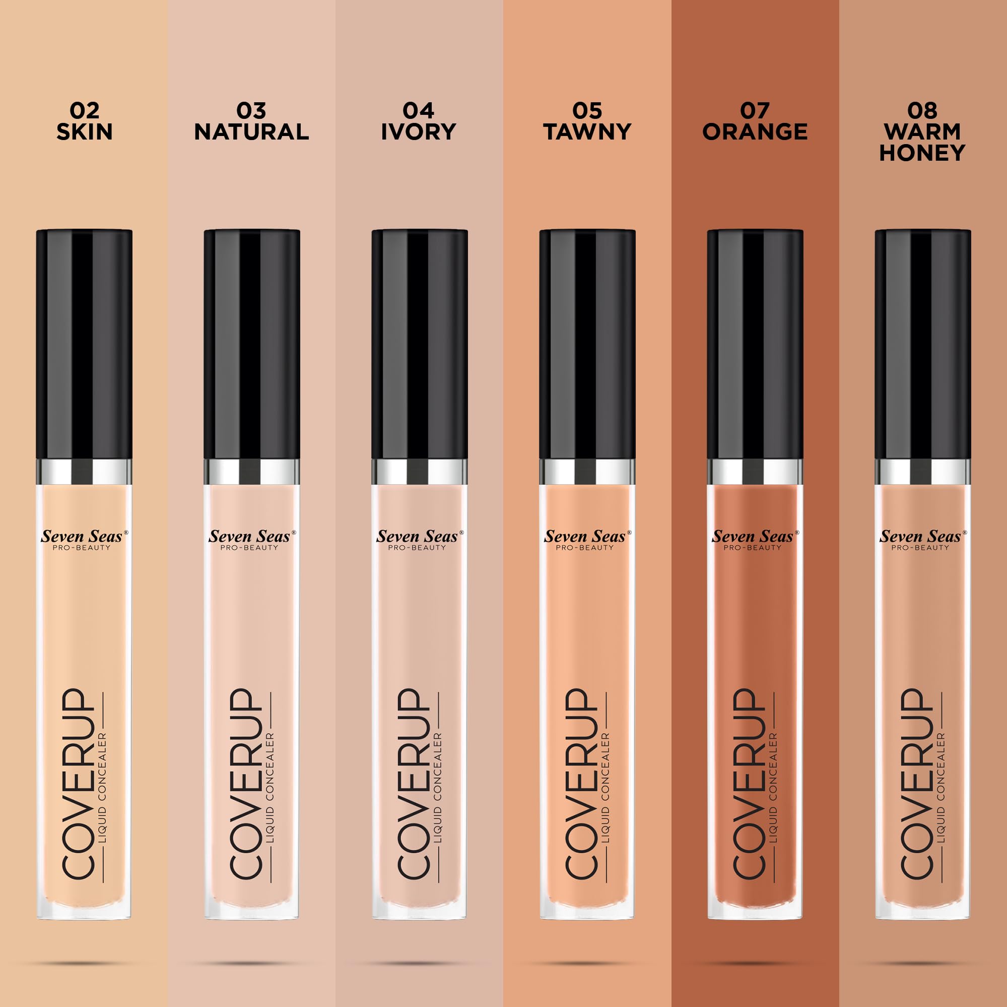 Seven Seas Lightweight Full Coverage Concealer - Long Lasting, Blendable Face Makeup for Dark Circles & Blemishes | Perfect for Everyday Wear & Special Occasions