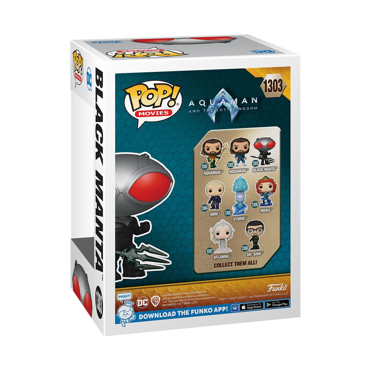 Funko Pop! DC Black Manta Vinyl Collectible Figure - Aquaman Movie Merchandise - Official Gift for Kids & Adults - Perfect for Movie Fans & Collectors - Display on Shelves, Desks or in Collections