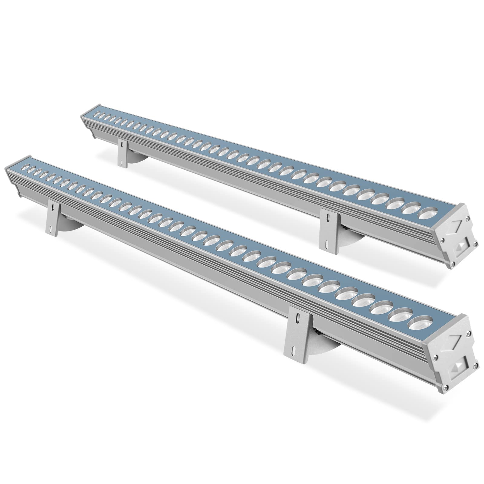 36W Waterproof Outdoor Wrasse Wall Washer Light Bar - 5000K White LED Sign Lighting (38.9 Inches) for Commercial Advertising Boards, Storefronts & Architectural Facades - IP65 Plug-in Wall Wash Lights for Business Exteriors & Retail Displays