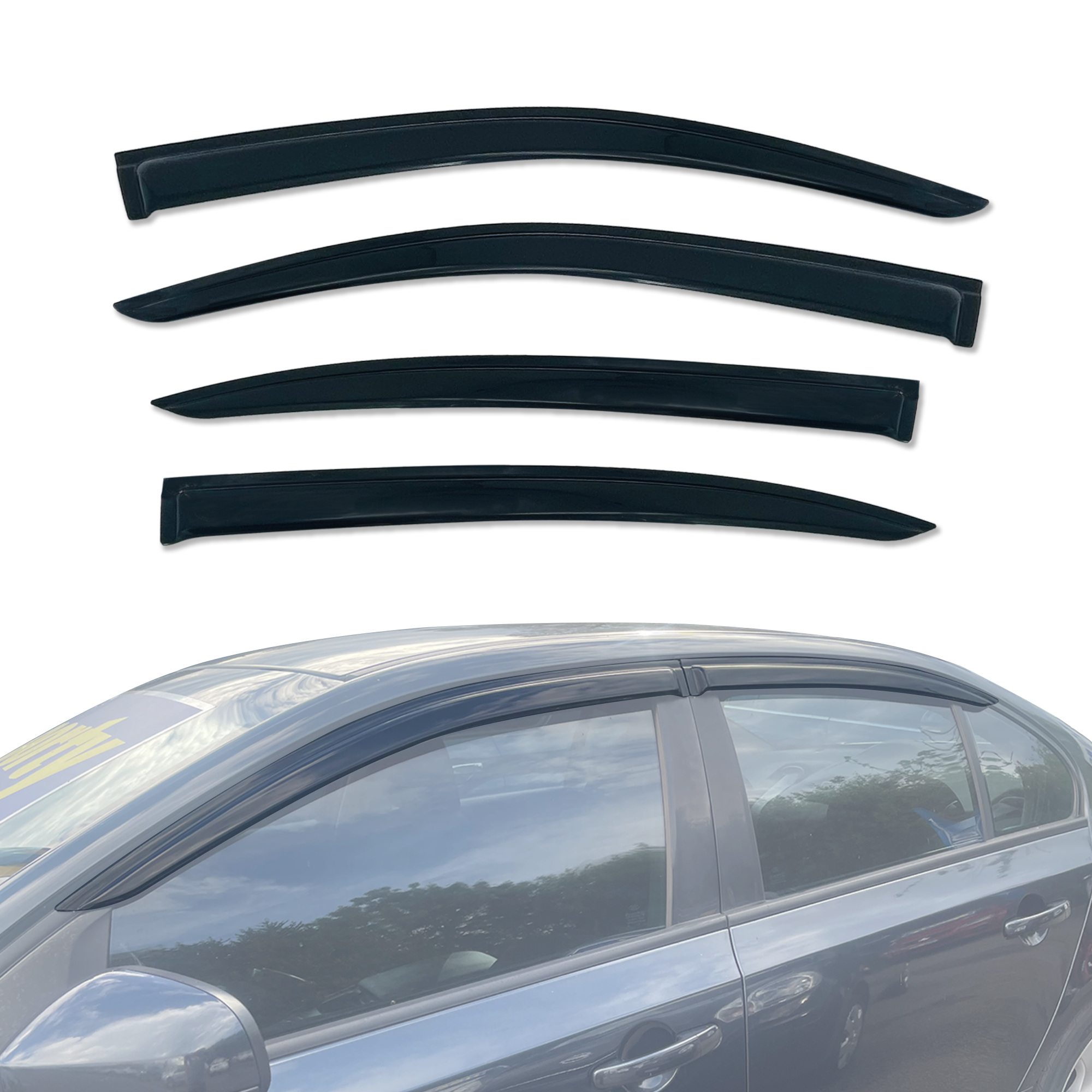 Premium Weather Shields for Ford Falcon Fairmont FG 2008-2019 - Durable Car Window Deflectors for Rain Protection & Enhanced Style