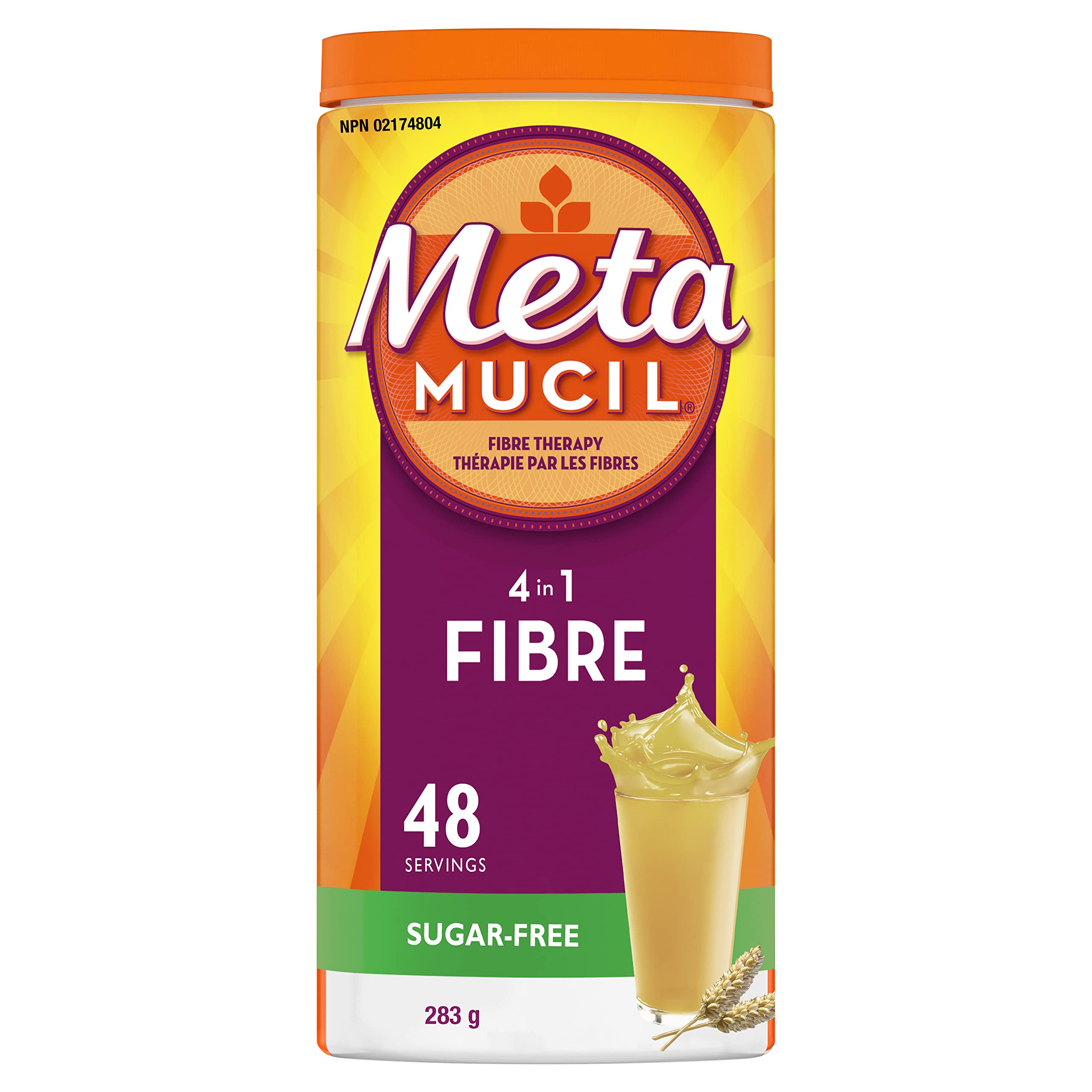 METAMUCIL Fiber Supplement Powder - No Added Sweetener, 283g - Supports Digestive Health & Regularity for Adults