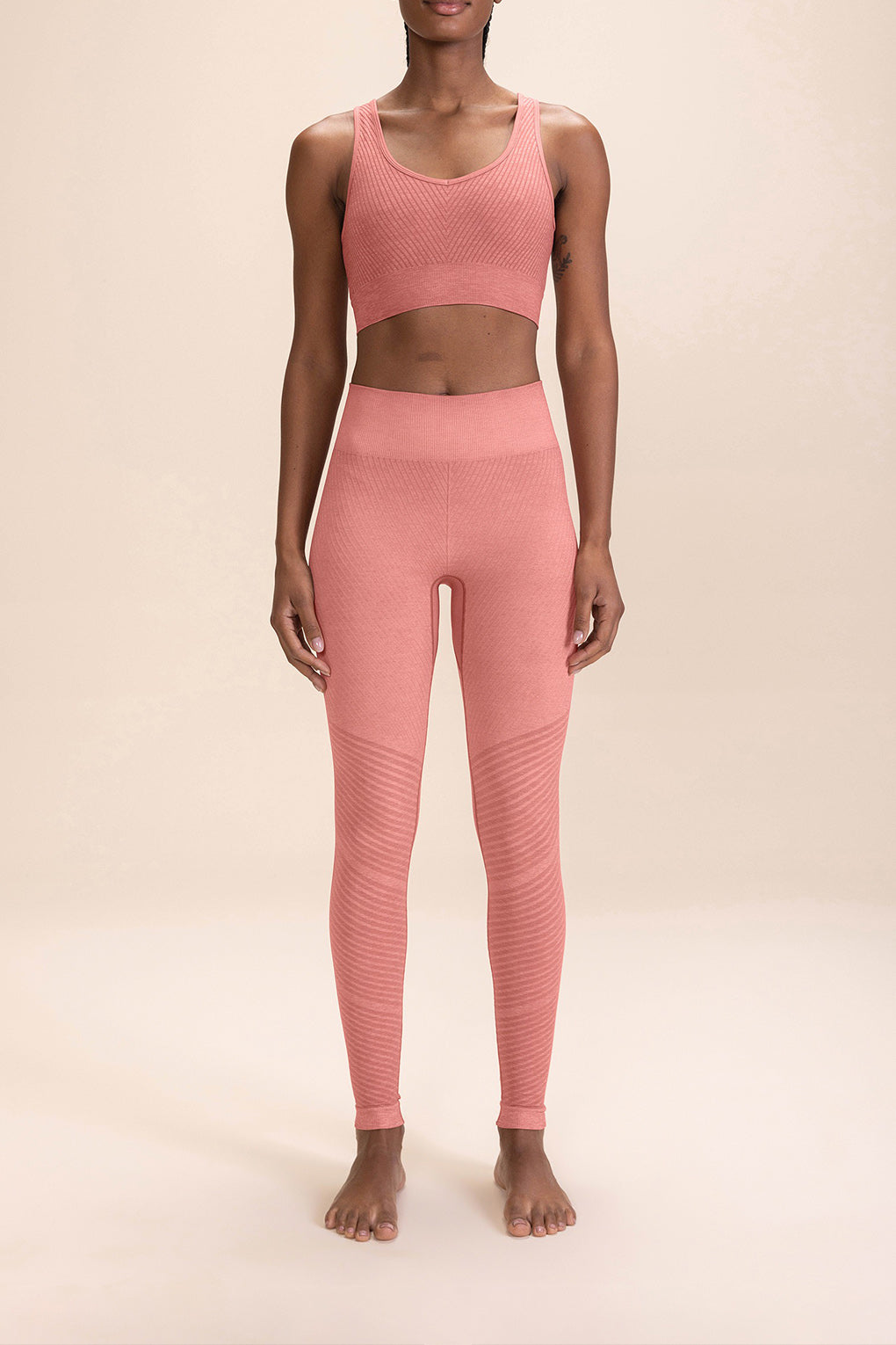 Stripe Seamless Stirrup Leggings for Women - High Waisted Yoga Pants with Comfortable Fit - Perfect for Yoga, Pilates, Workout & Everyday Wear
