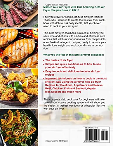 Best Keto Air Fryer Cookbook for Beginners - 1001 Easy & Budget-Friendly Recipes for Quick & Healthy Meals | Perfect for Low-Carb Diet & Weight Loss
