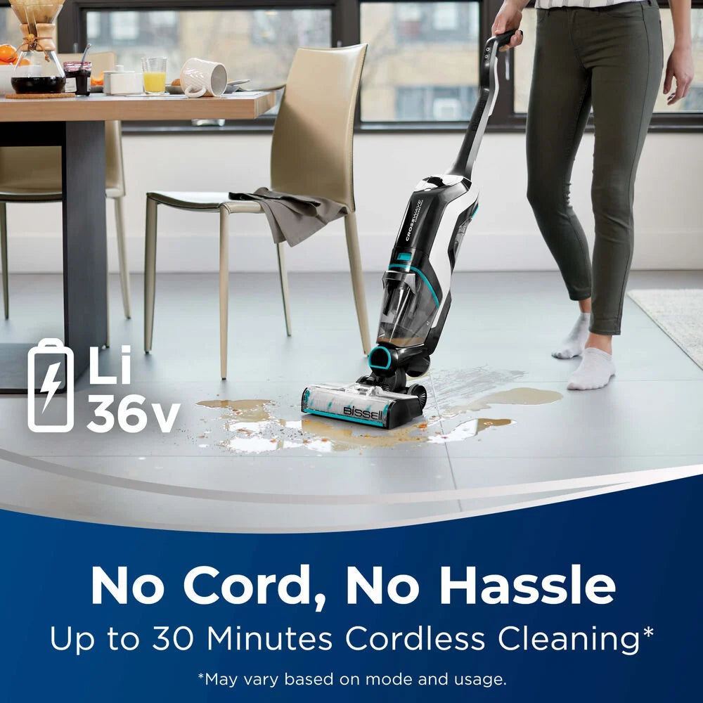 BISSELL CrossWave Cordless Max Multi-Surface Wet Dry Vacuum Cleaner - Powerful Cleaning for Hardwood Floors, Tile, and Carpets - Ideal for Home, Office, and Pet Owners