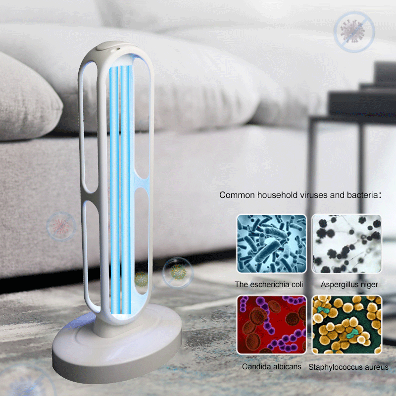 38W UV Sterilization Lamp with Safety Features - Portable Disinfection Light for Home, Office, and Travel Use
