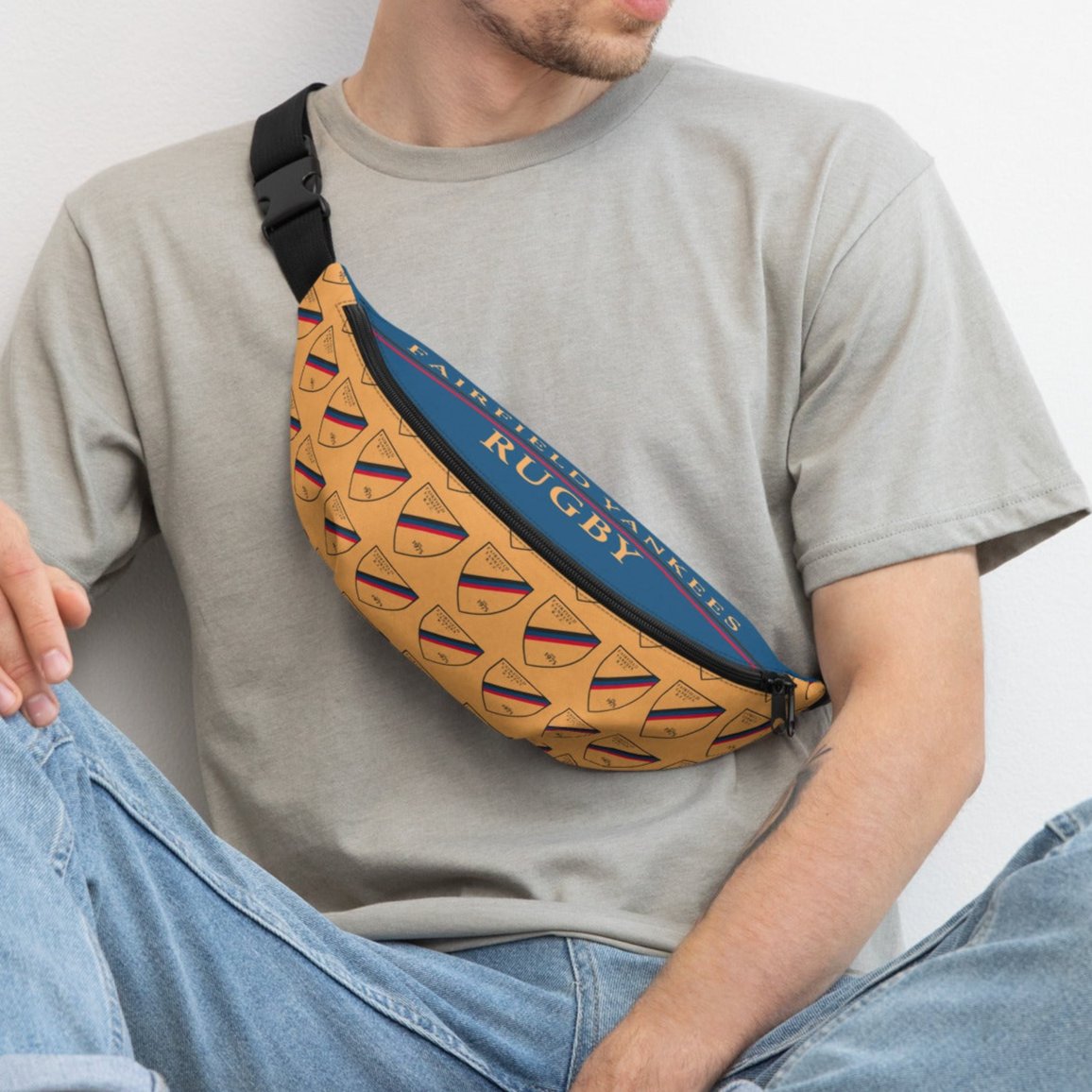 Fairfield Yankees RFC Fanny Pack - Adjustable Waist Pack for Running, Hiking & Travel - Sporty Crossbody Bag for Men & Women - Perfect for Gym, Concerts & Outdoor Adventures