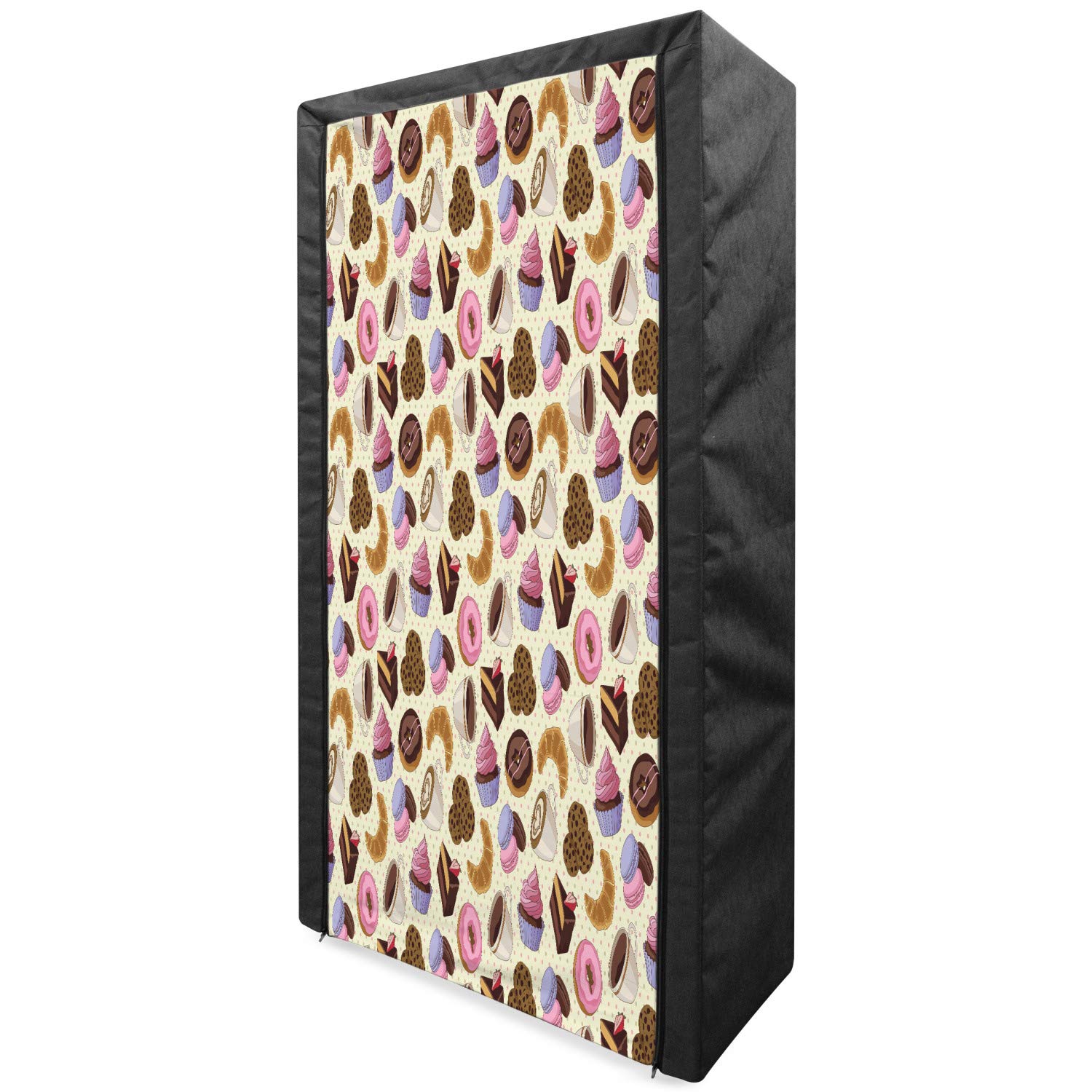 Ambesonne Coffee-Themed Portable Fabric Wardrobe - 33.5