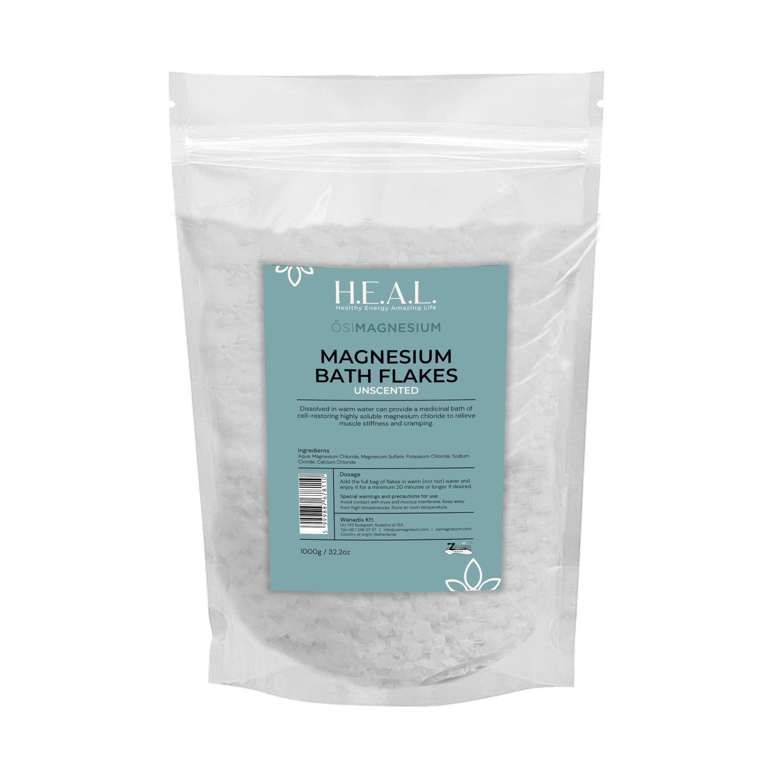 Premium Bath Flakes - 1kg (2.2 lbs) Relaxing Epsom Salt Crystals for Spa, Muscle Relief & Detox | Ideal for Home Bath, Gift Sets & Self-Care Routine