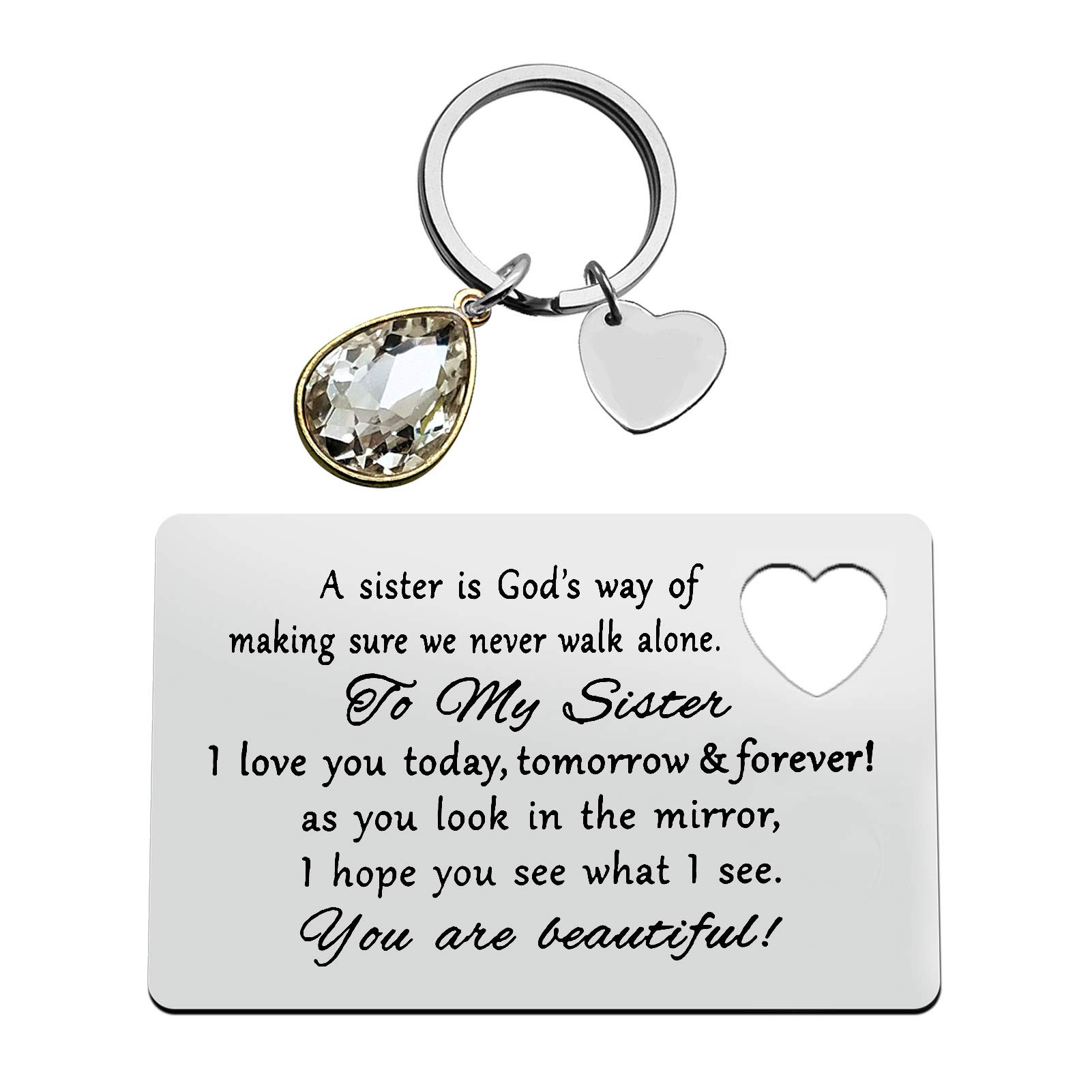 Best Sister Wallet Card - Thoughtful Gifts for Sisters from Brother or Sister | Soul Sister & Bestie Gift for Women | Birthday, Valentine's Day Present | Perfect for Everyday Carry, Special Occasions & Heartfelt Moments