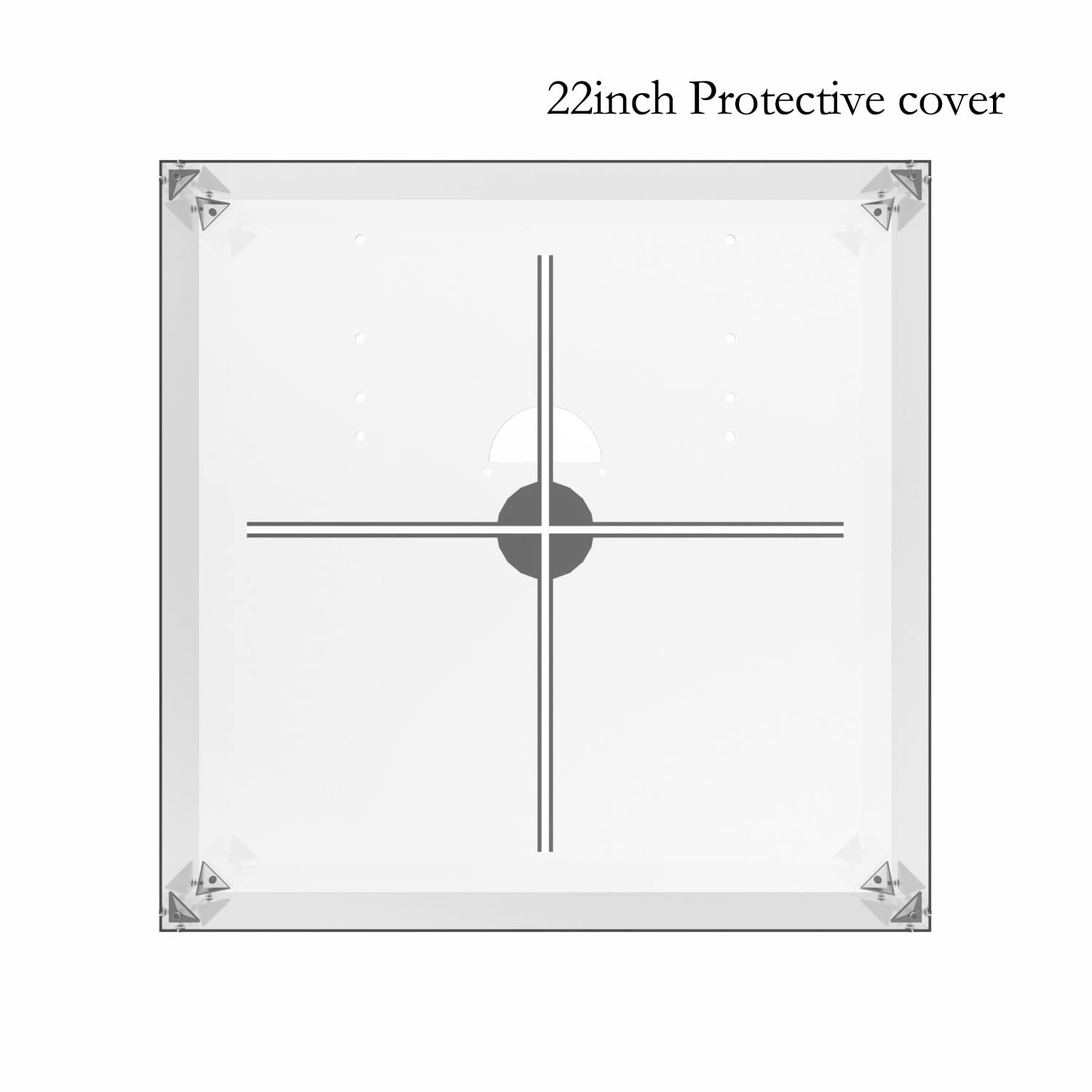 3D Hologram Fan Cover - High Transparency Acrylic Display Case for 16.5-22