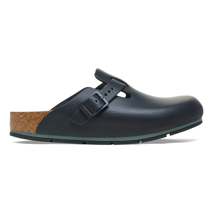 Birkenstock Boston Pro Leather Clogs for Men & Women - Black Comfortable Slip-On Shoes for Home, Office & Casual Wear