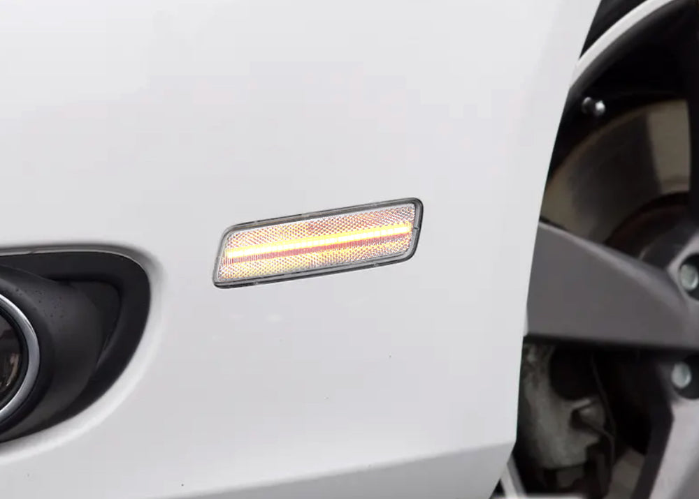 Clear Lens Amber Full LED Side Marker Light for VW MK6 Golf & A5 Jetta Sportwagen - Durable Replacement for Enhanced Visibility & Safety - Perfect for Night Driving & Custom Car Upgrades