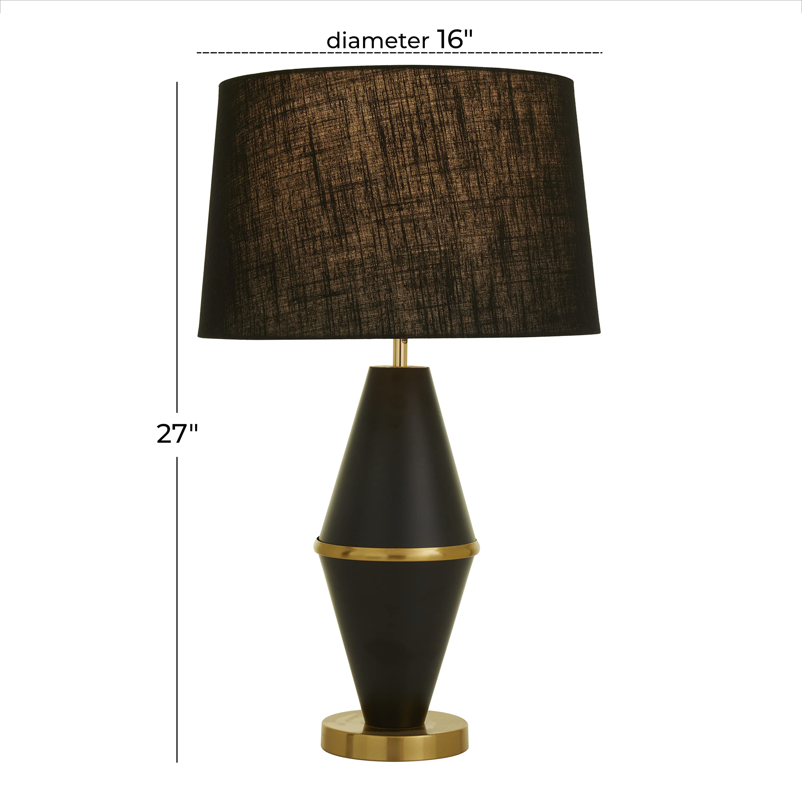CosmoLiving by Cosmopolitan Modern Gold Accent Table Lamp - 16