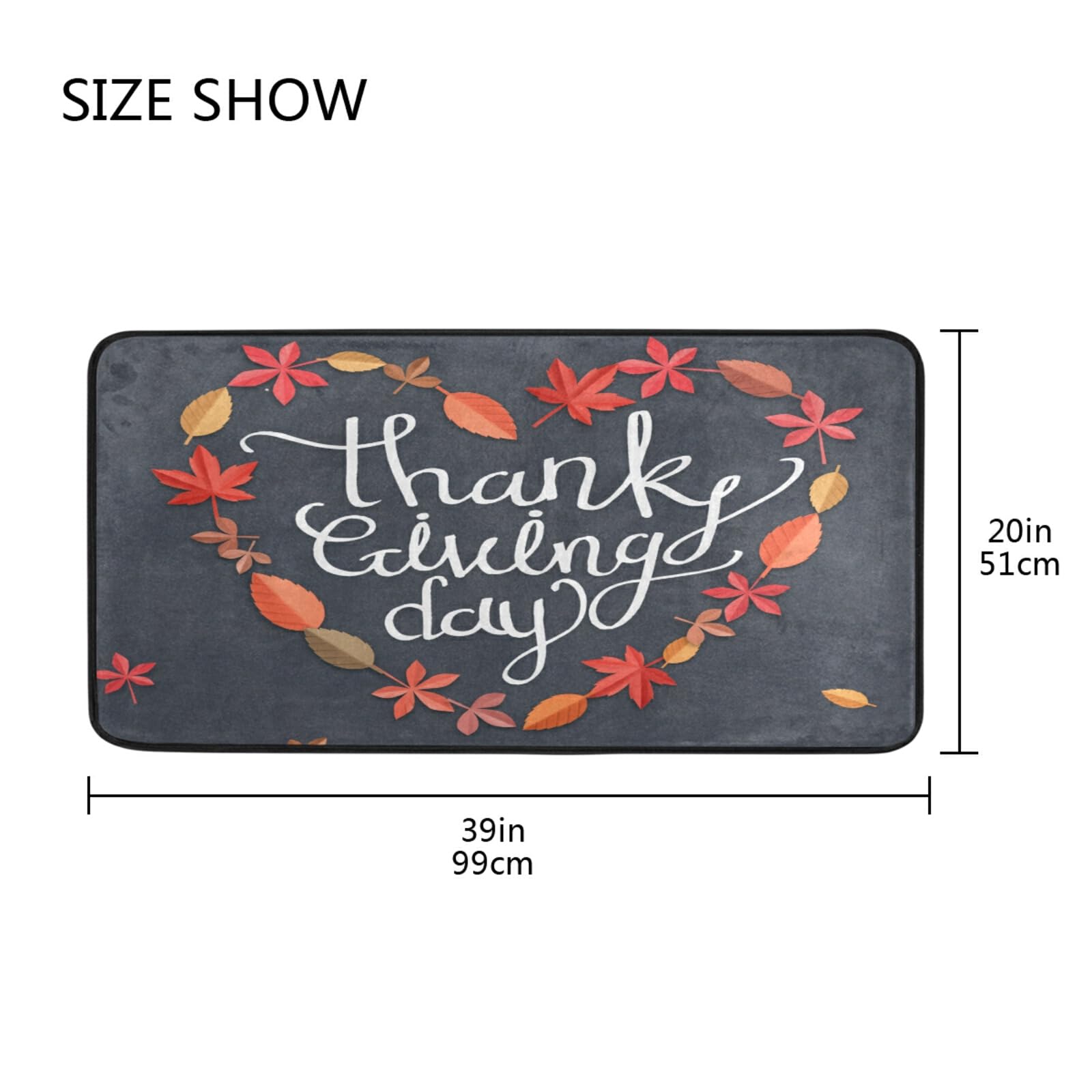 Non-Slip Washable Kitchen Rugs and Mats - Absorbent Cushioned Floor Mat for Sink Area - 39