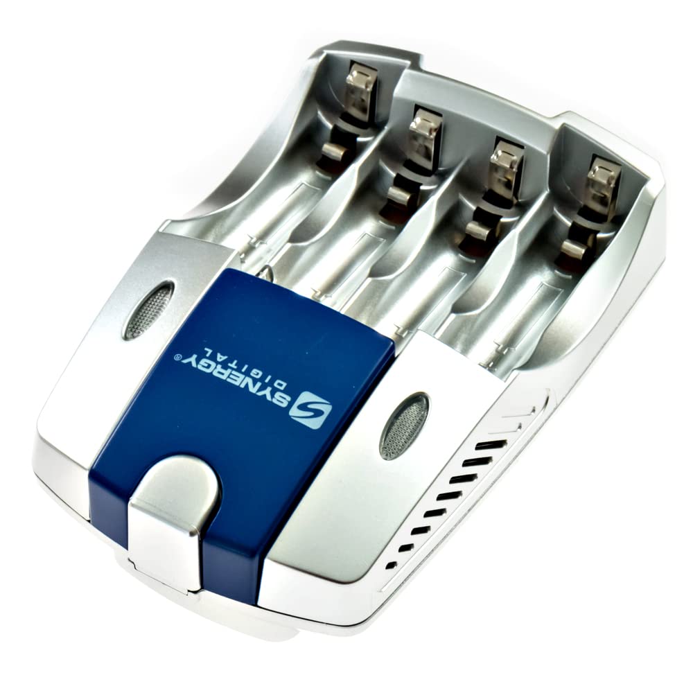 Synergy Digital Cordless Phone Batteries and Charger - 4 AA NiMH 2800mAh Rechargeable Batteries with Charger for Siemens GIGASET 4015 Phone Replacement | Perfect for Home & Office Cordless Phone Systems