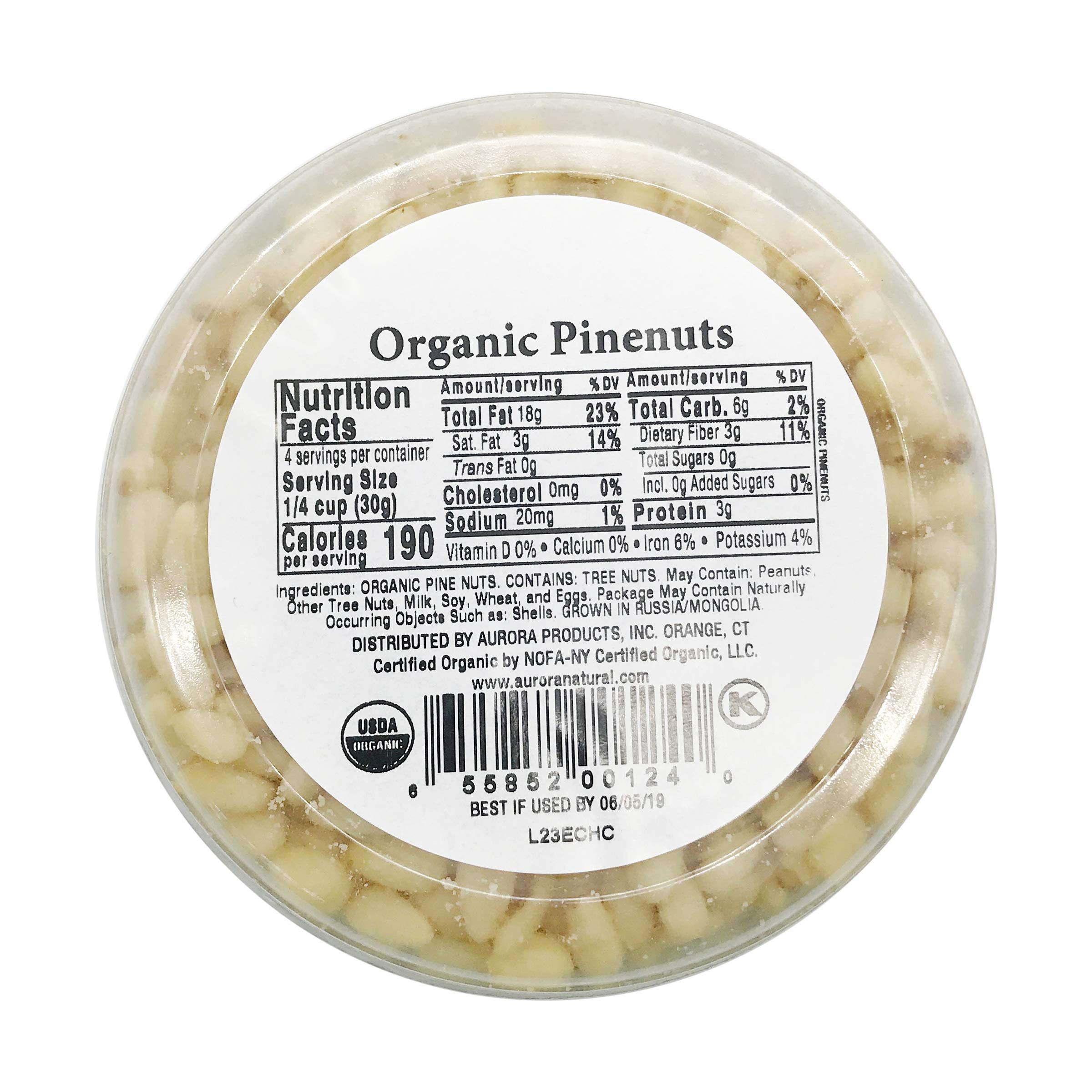 Organic Pine Nuts by Aurora Natural Products - 4oz (113g) | Raw, Unsalted, Non-GMO | Perfect for Pesto, Salads & Baking