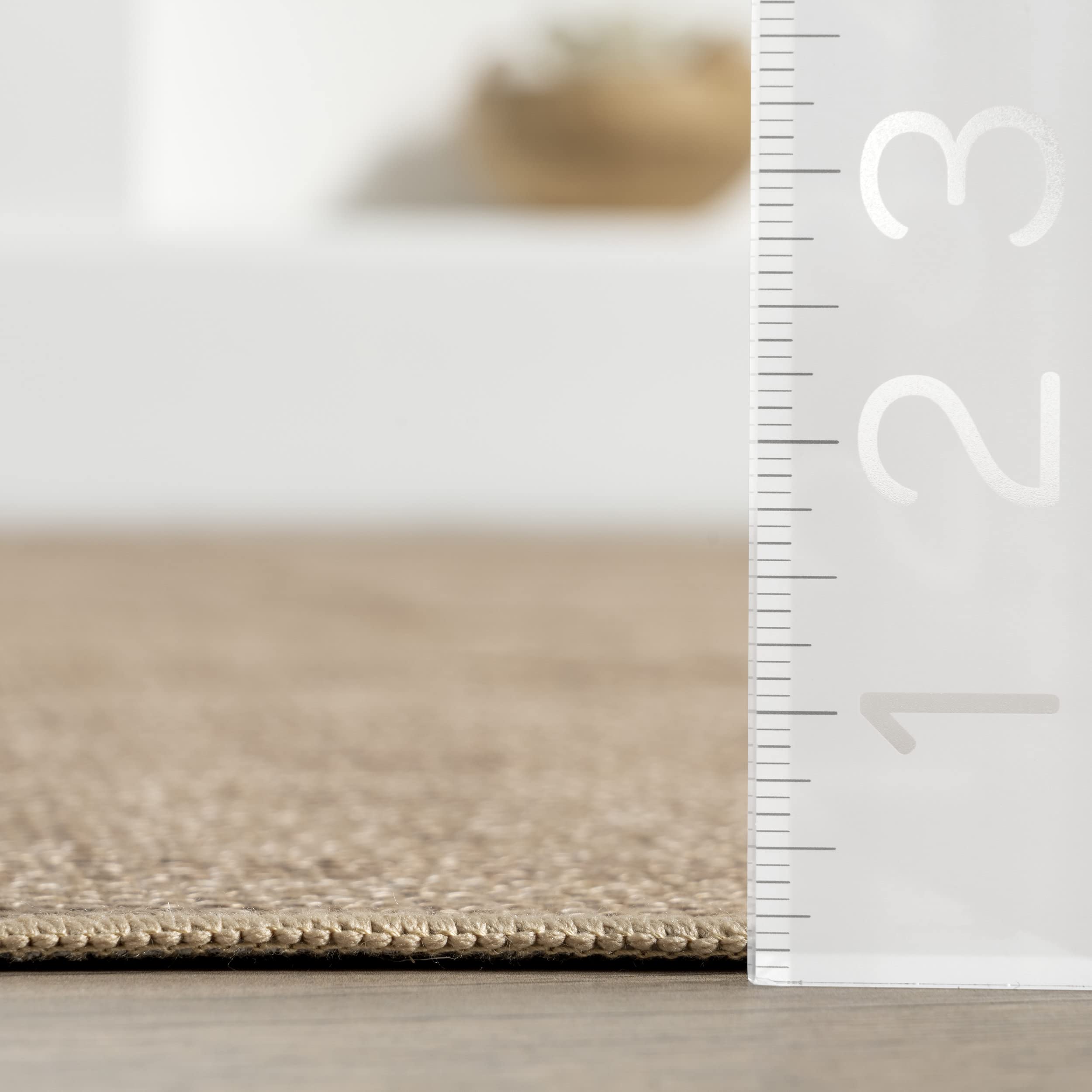 nuLOOM Lauren Liess Lori Arrow Easy Jute Machine Washable Area Rug 8x10 Natural - Perfect for Living Room, Bedroom & Home Decor