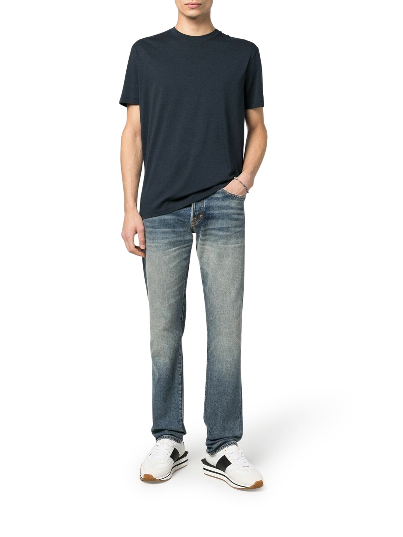Tom Ford Denim Slim Fit Jeans for Men - Blue DPS001DMC008S23 HB407 - Stylish & Comfortable for Casual Wear, Night Out & Office
