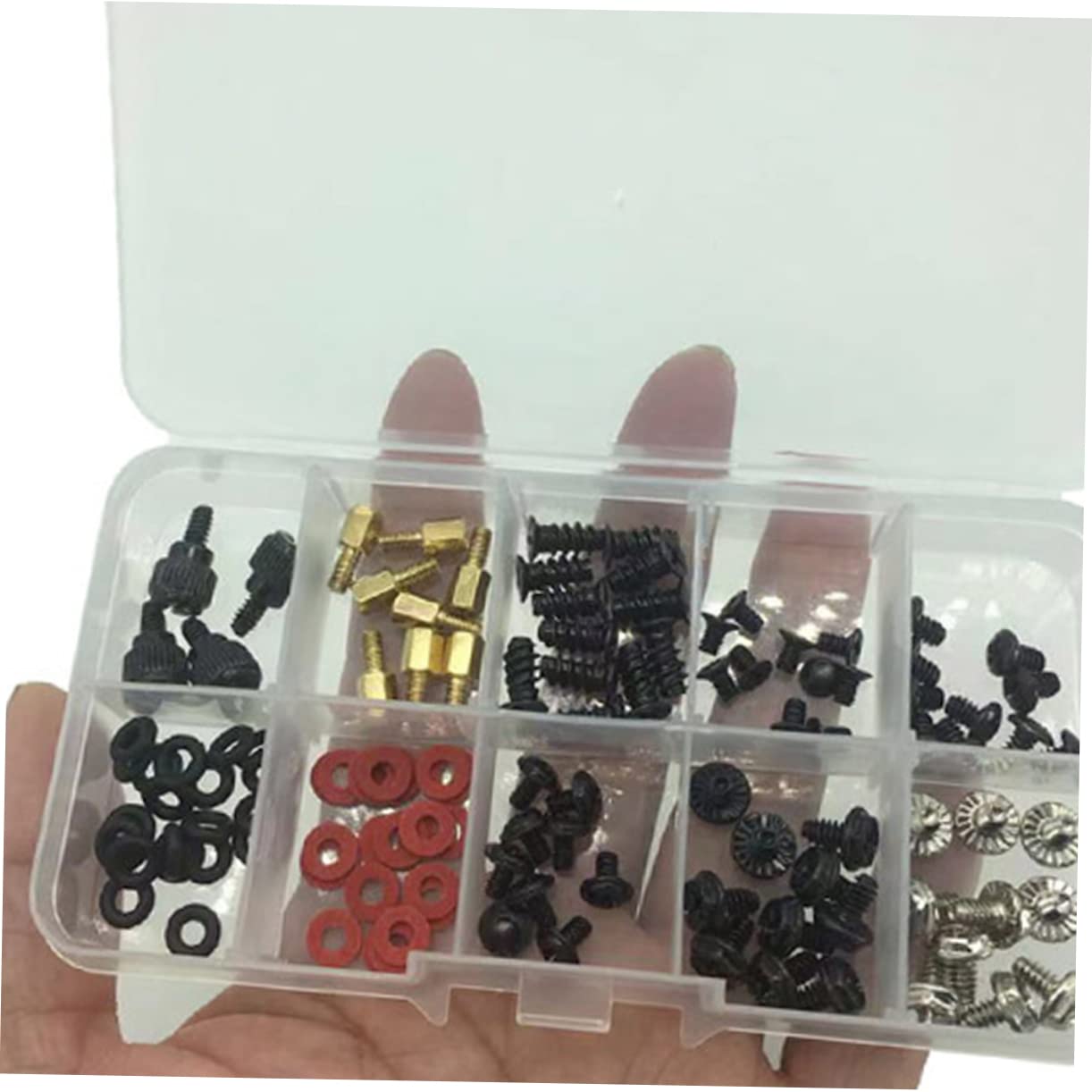 1 Set Computer Case Screws - Electronic Product Fittings & Computer Accessories for Repair - Reusable Countersunk Head Metal Screws with Paper Washers - Perfect for PC Building, Maintenance, and Chassis Assembly