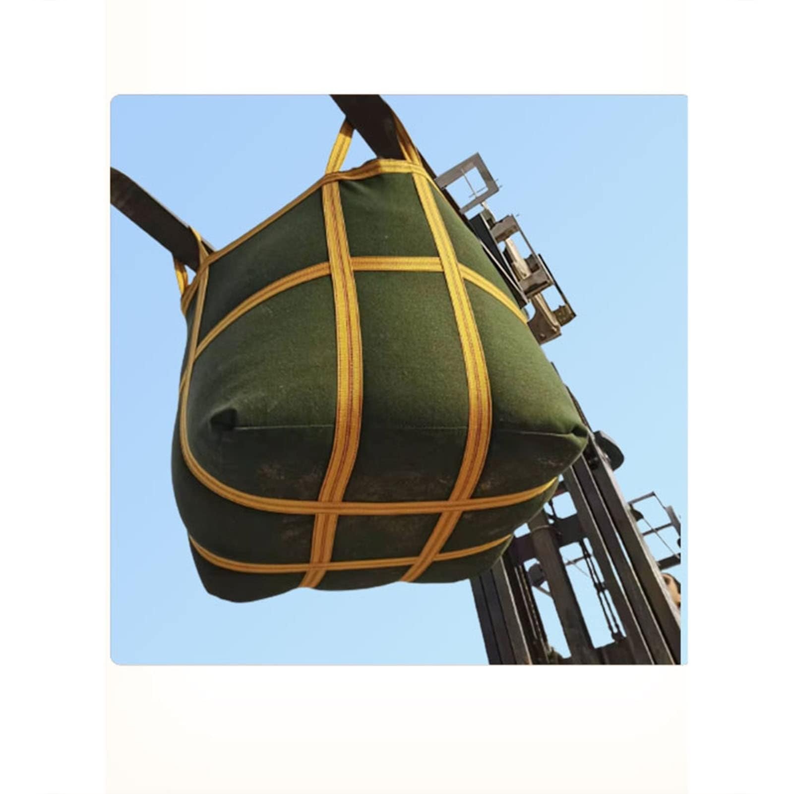 Heavy Duty Nylon Sling Lifting Bag - Industrial Grade Reusable Lift Bag for Crane, Platform & Forklift - Durable Anti-Tear Webbing with High Load Capacity (100X) - Perfect for Construction, Warehousing & Material Handling Equipment