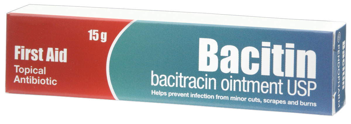 Bacitin Antibiotic Ointment 15g - First Aid Skin Infection Treatment for Cuts, Burns & Wounds | Fast Healing & Pain Relief